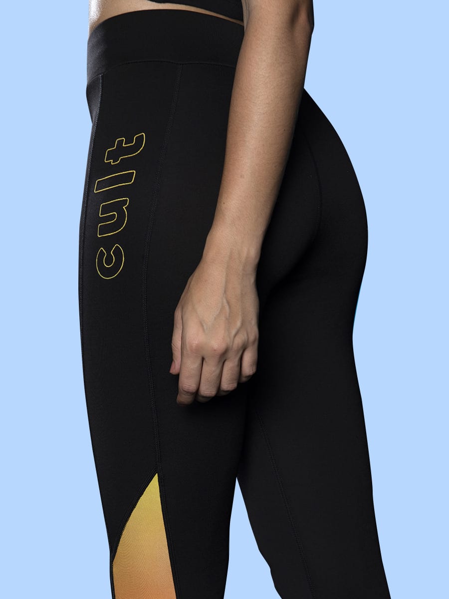 Women Signature Mid Yellow Radiant Leggings