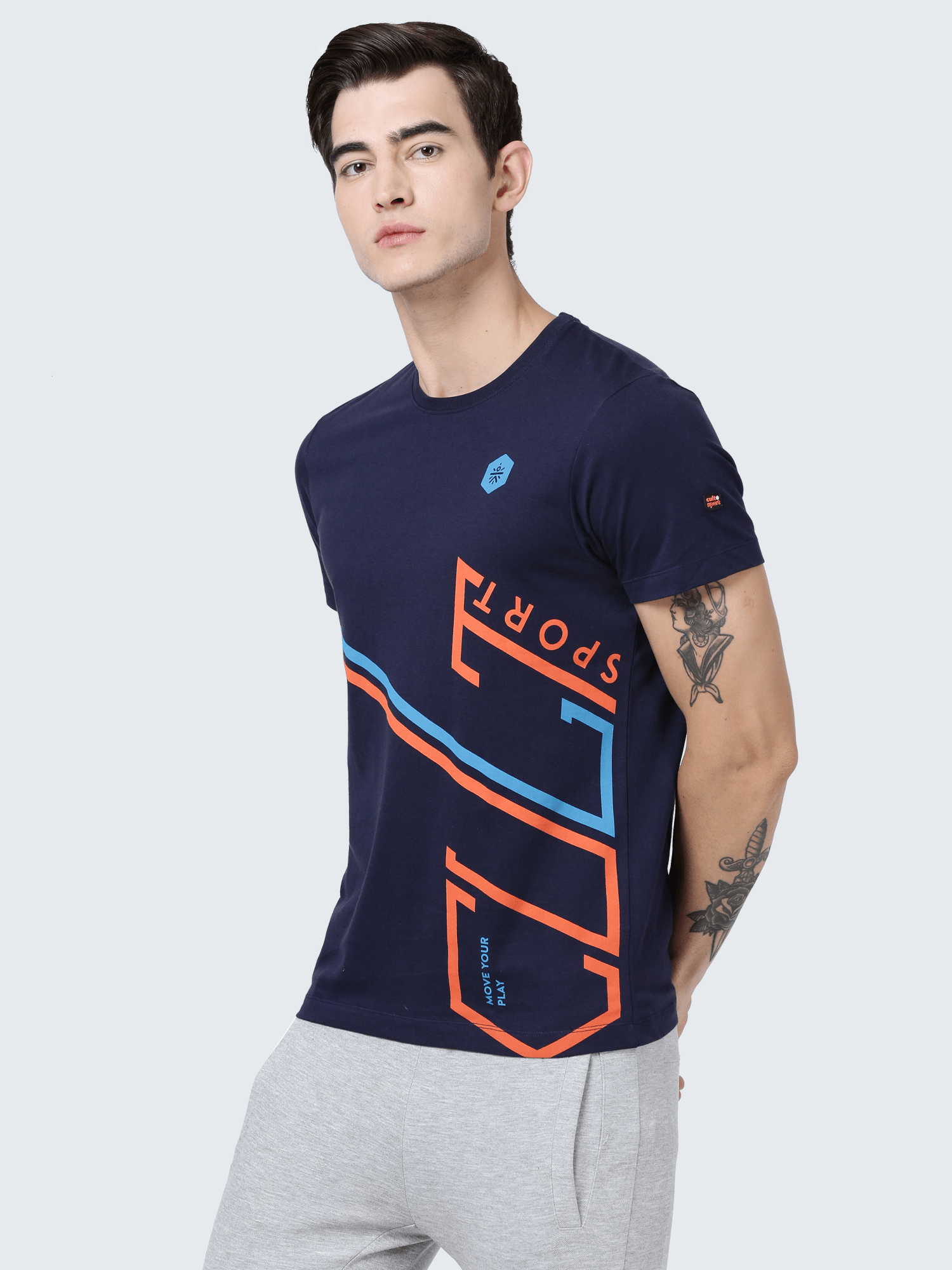 Everydays Course Navy Cotton Tee