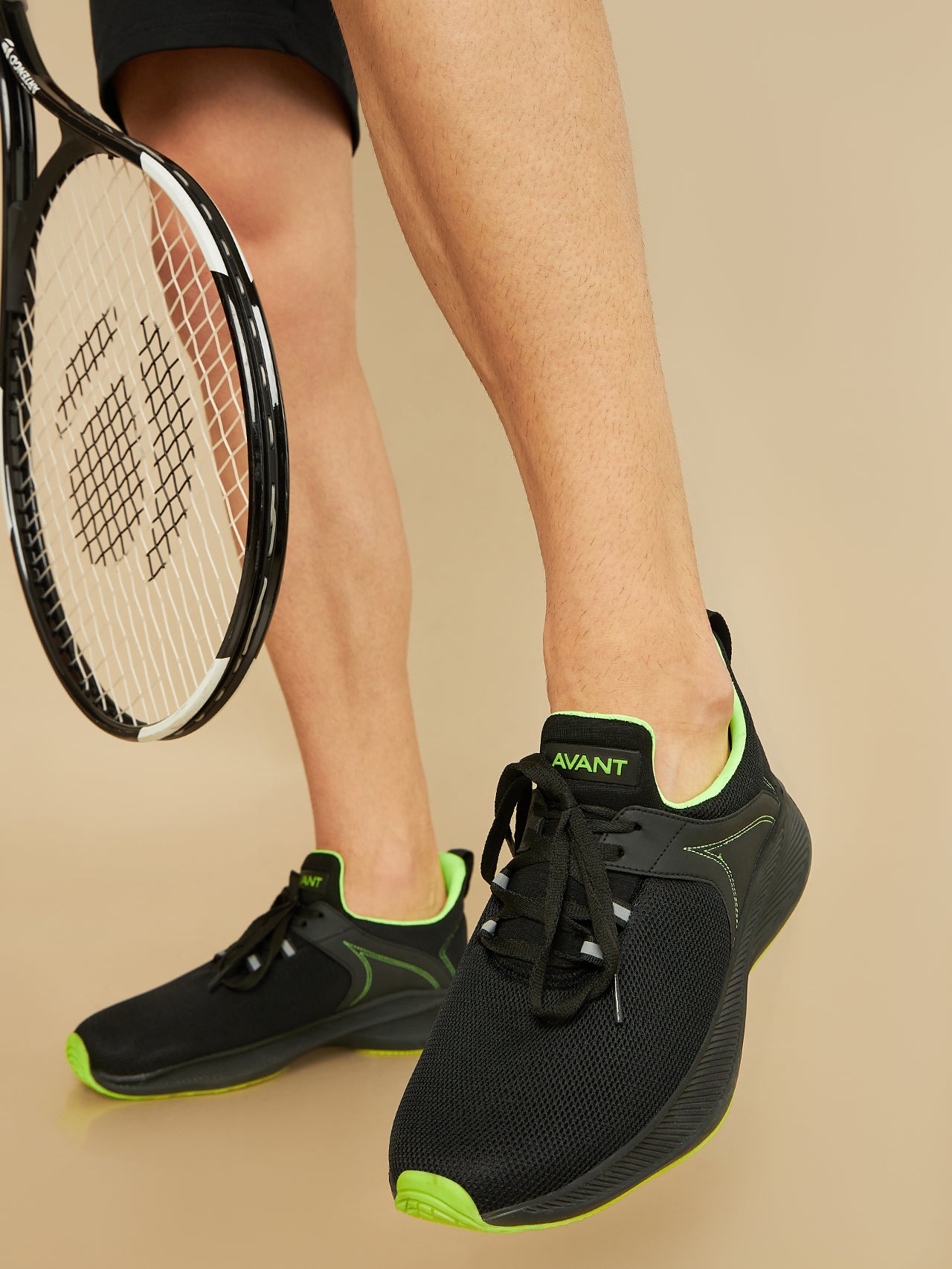 Avant Mens Ultra Flex Walking Shoes, TPR outsoles, Black