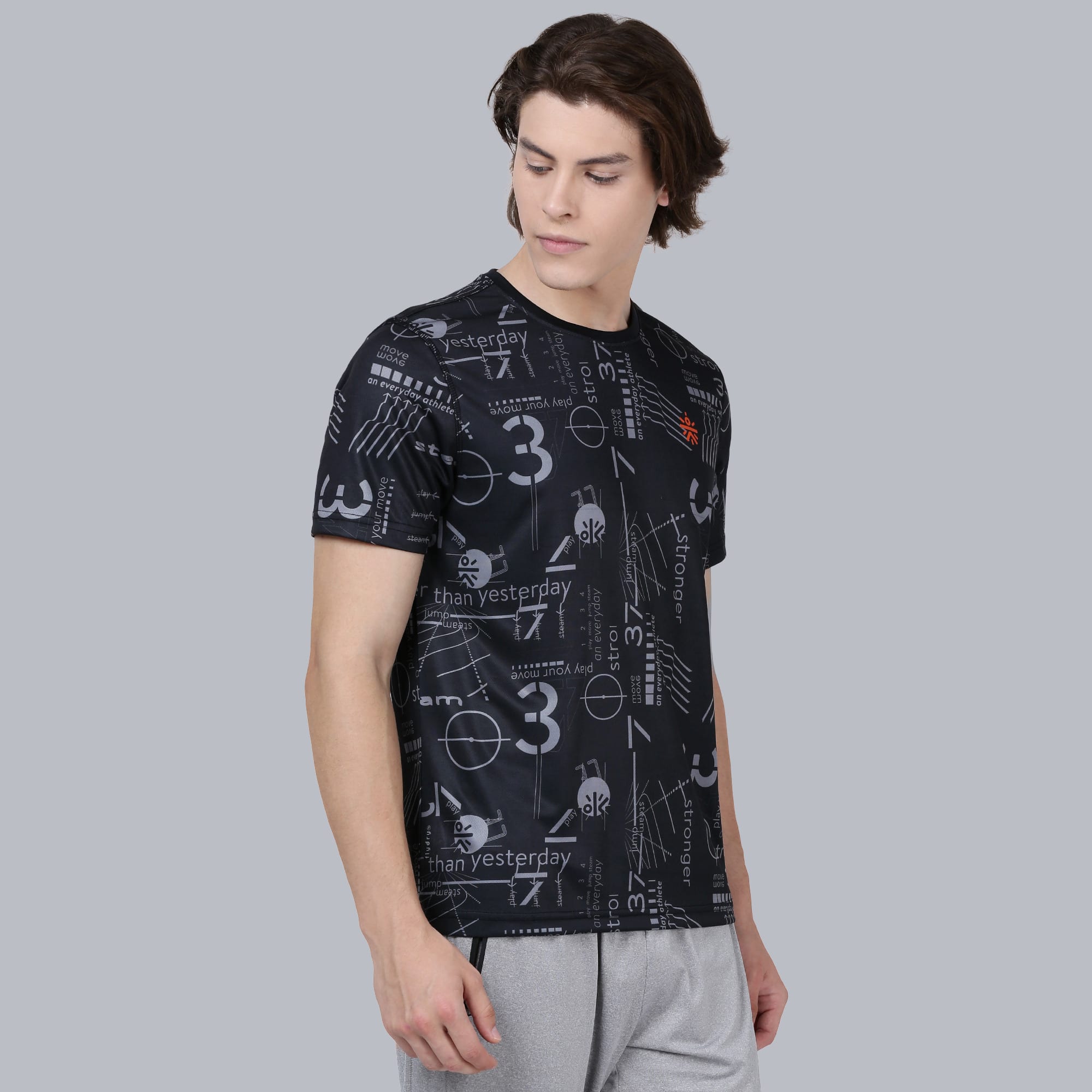 Code Script Black Running Tee