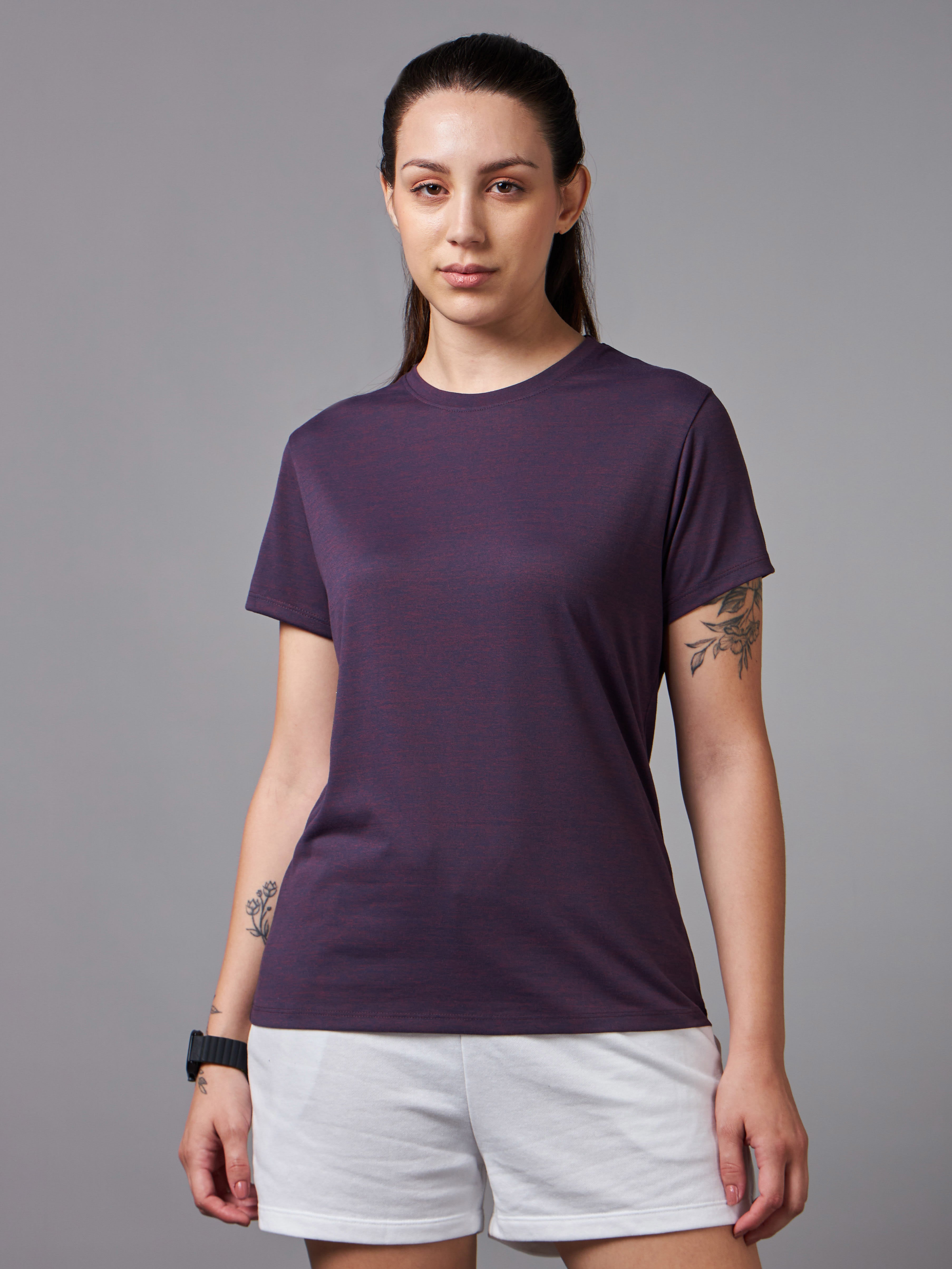 Women's All Day Workout Purple Comfortech T-shirt