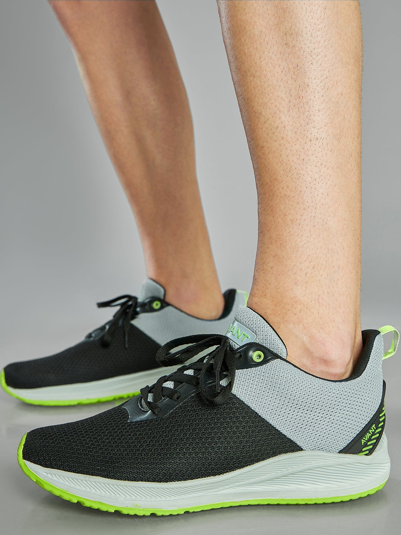 Avant Men's Racer Walking Shoes-L.Grey/Black