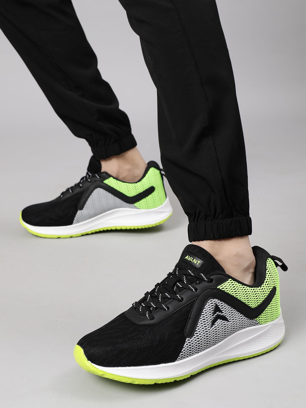 Avant Men's Walk Ease Walking Shoes - Black/L Green