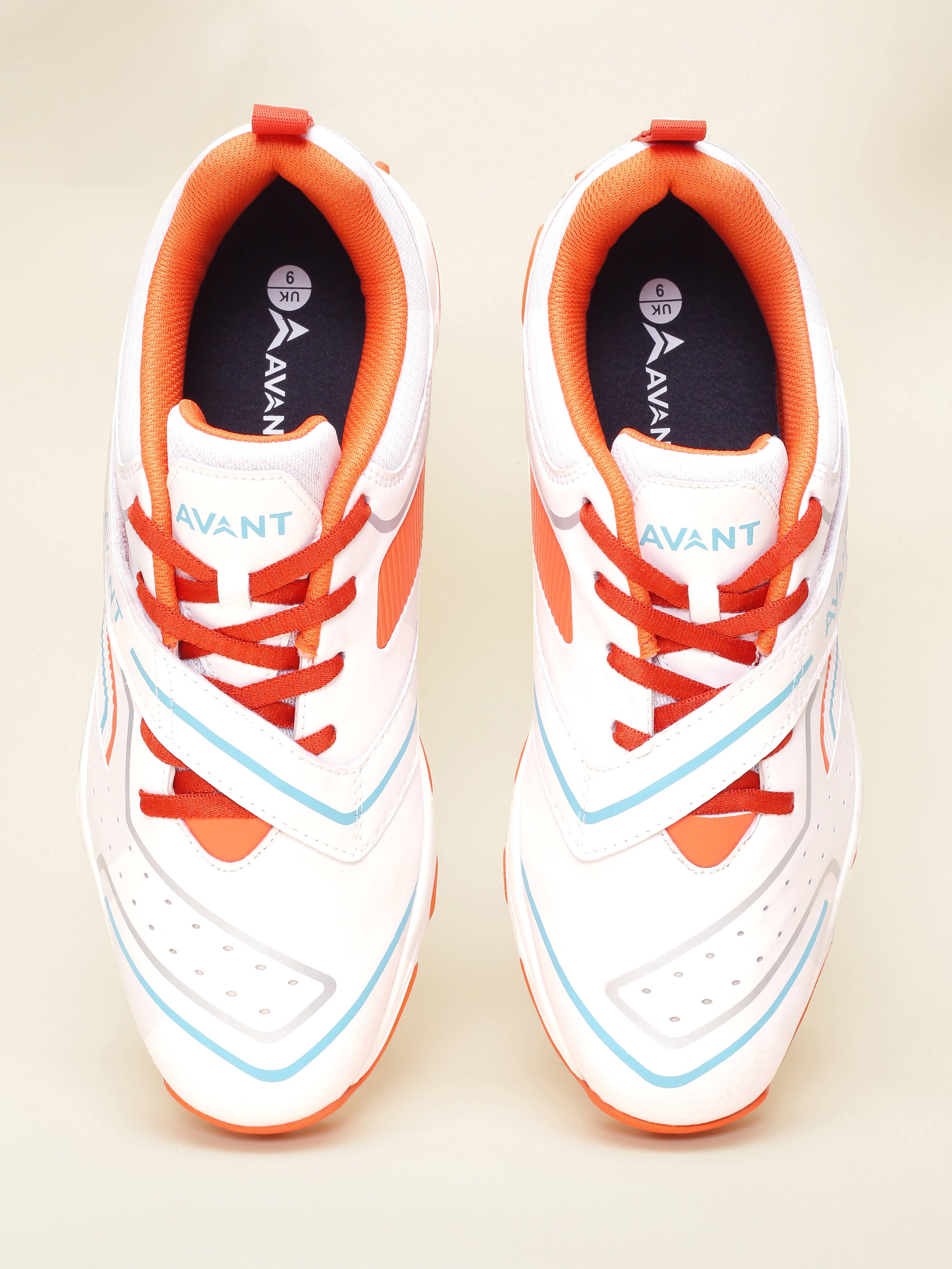 Avant Men's Impact Cricket Shoes - White/Orange