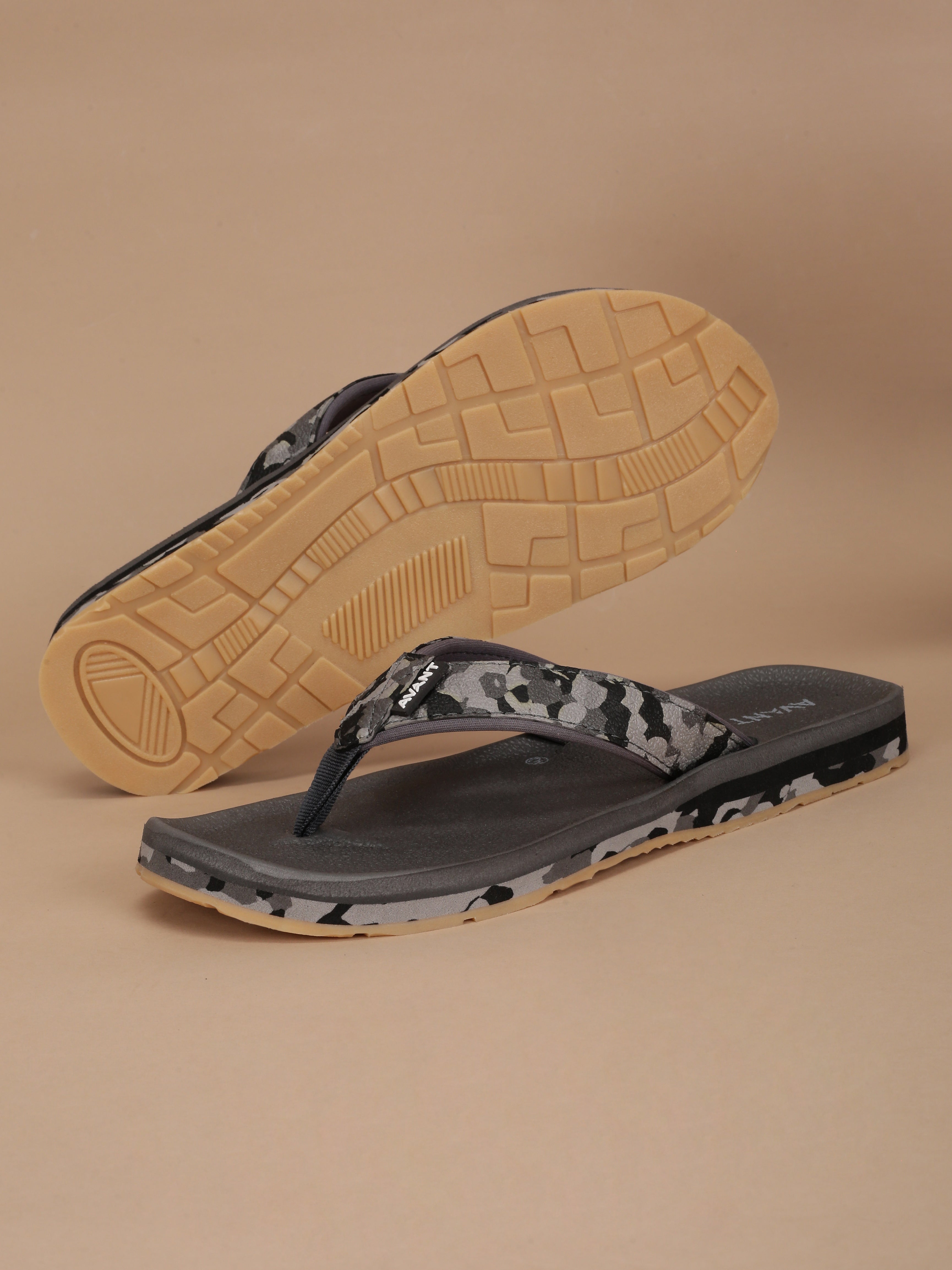 Avant Men's Mariner Flip Flops - Grey/Black