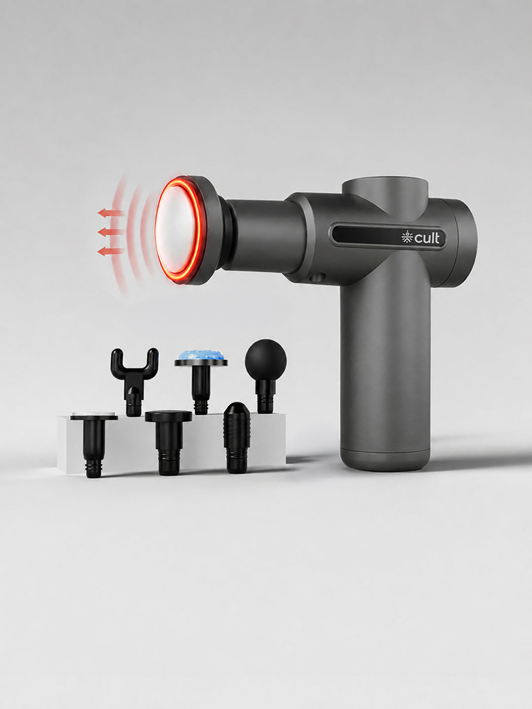 Cult Impact X, Full Body Gun Massager with Hot and Cold Therapy,  3 Hour long battery , 6 Interchangeable heads, 6 Speed levels, Silicone head.