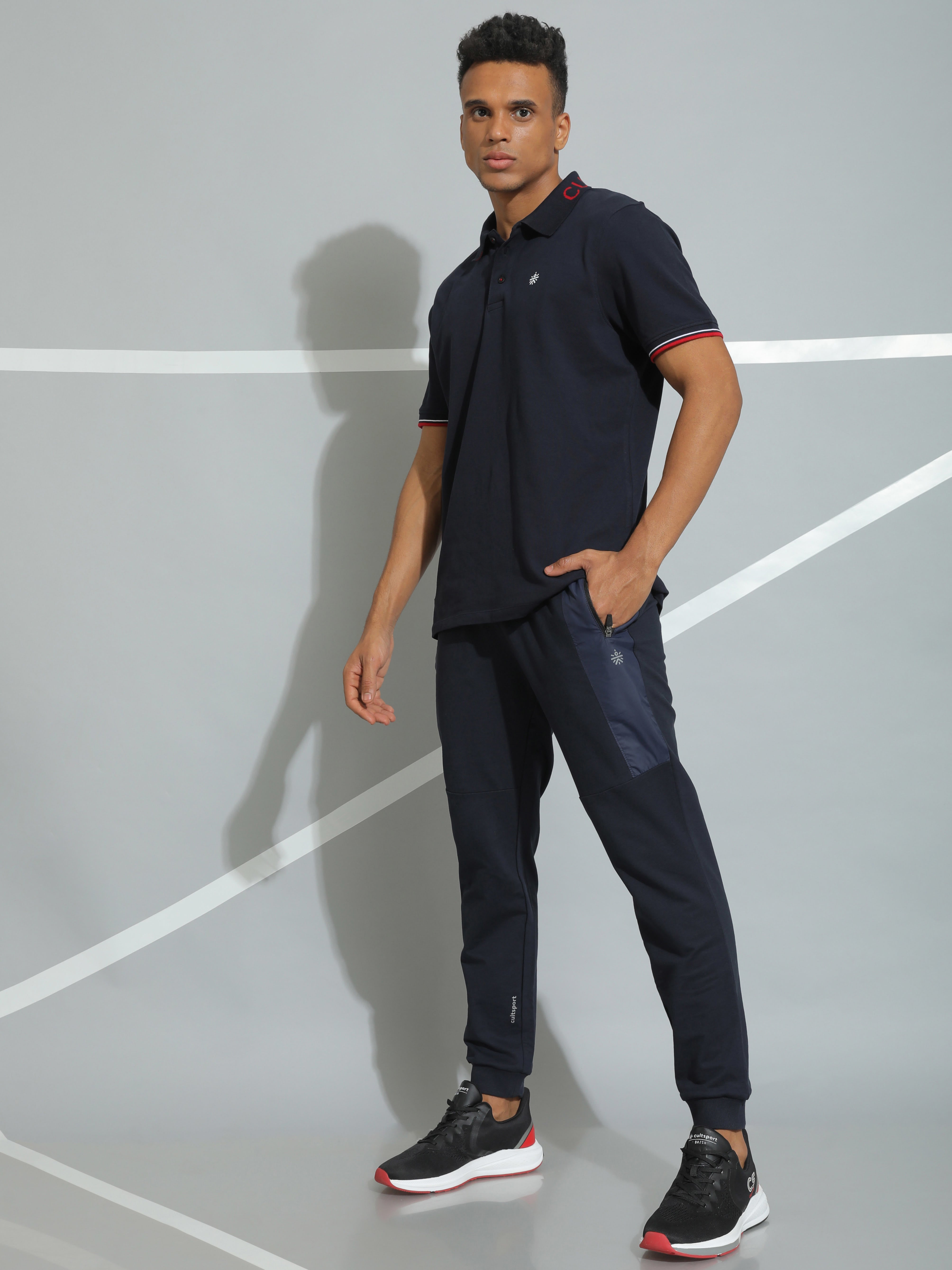 Solid Active Polo T-shirt