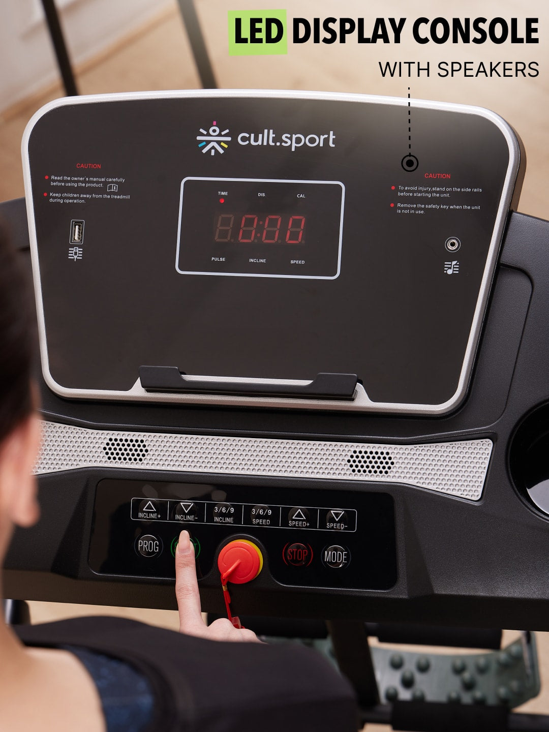 Smartrun Cardiff 3.5 HP Peak Treadmill | 15-level Auto-Incline & Massager | Max Weight-100kg | Max Speed-10kmph (with 6 months extended warranty)