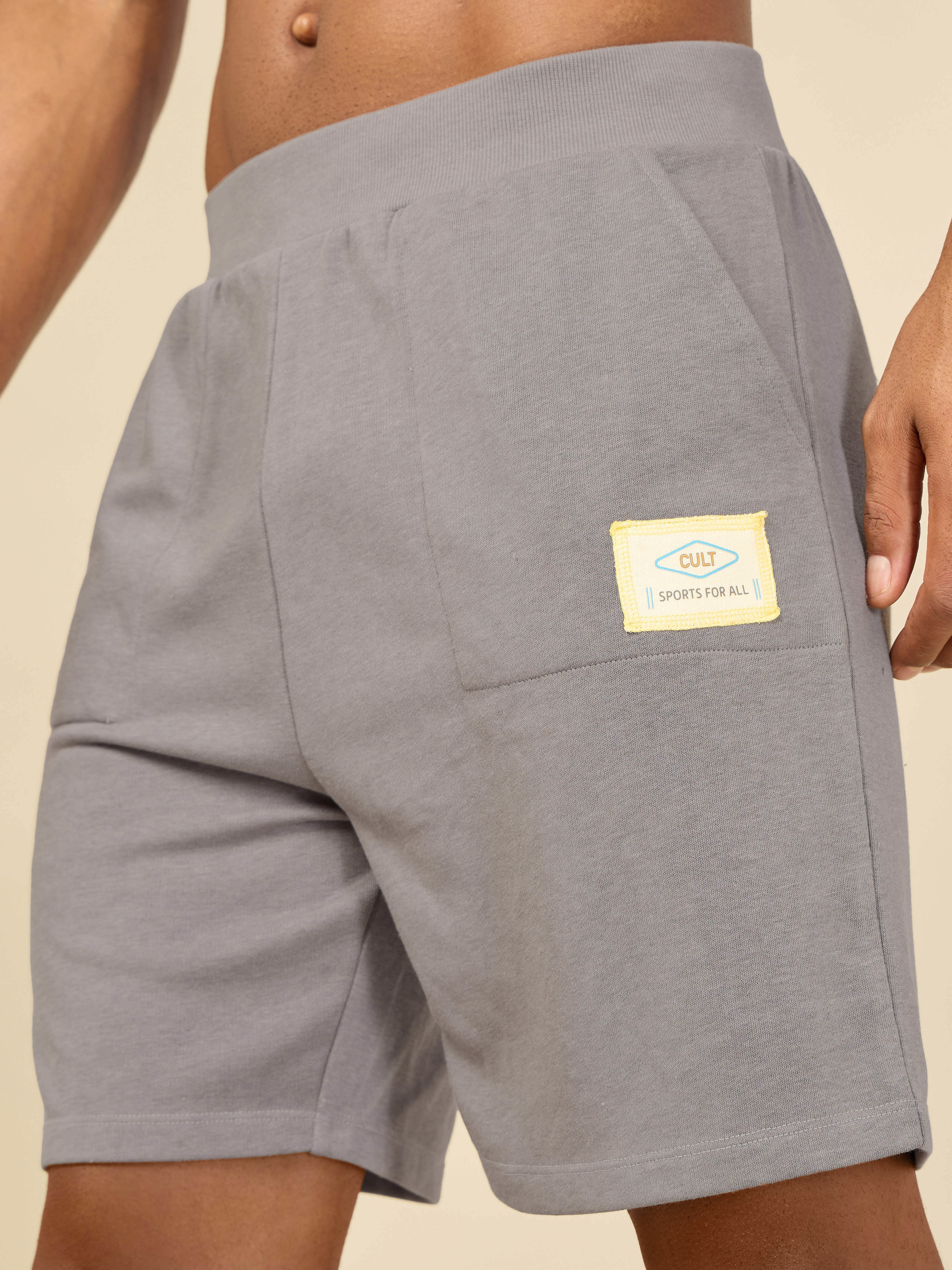 Men Grey Cult Club Shorts