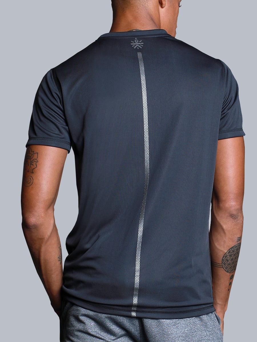 Men Charcoal Dumbbell Training Tee