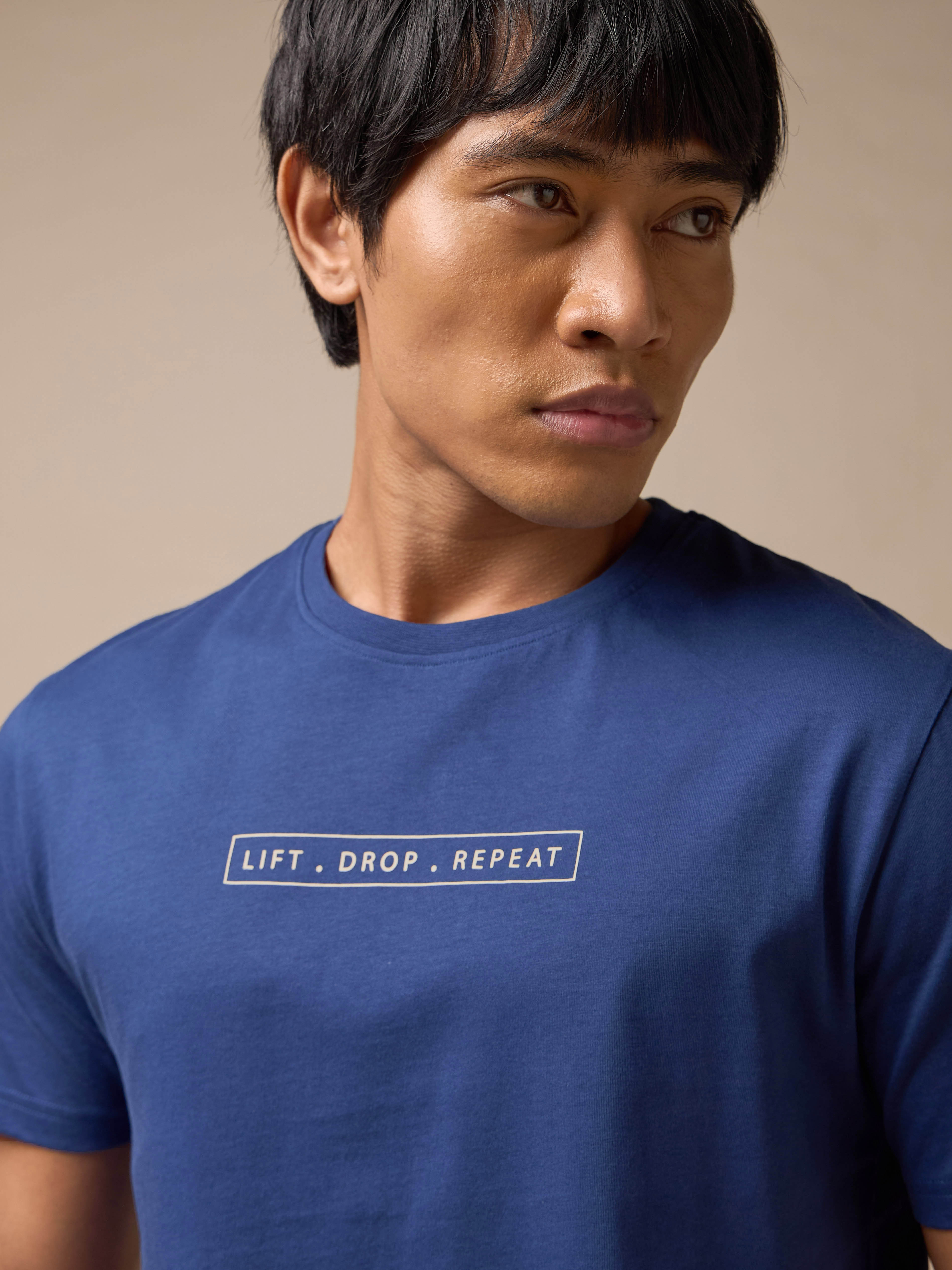 Lift.Drop.Repeat. Print Training T-shirt