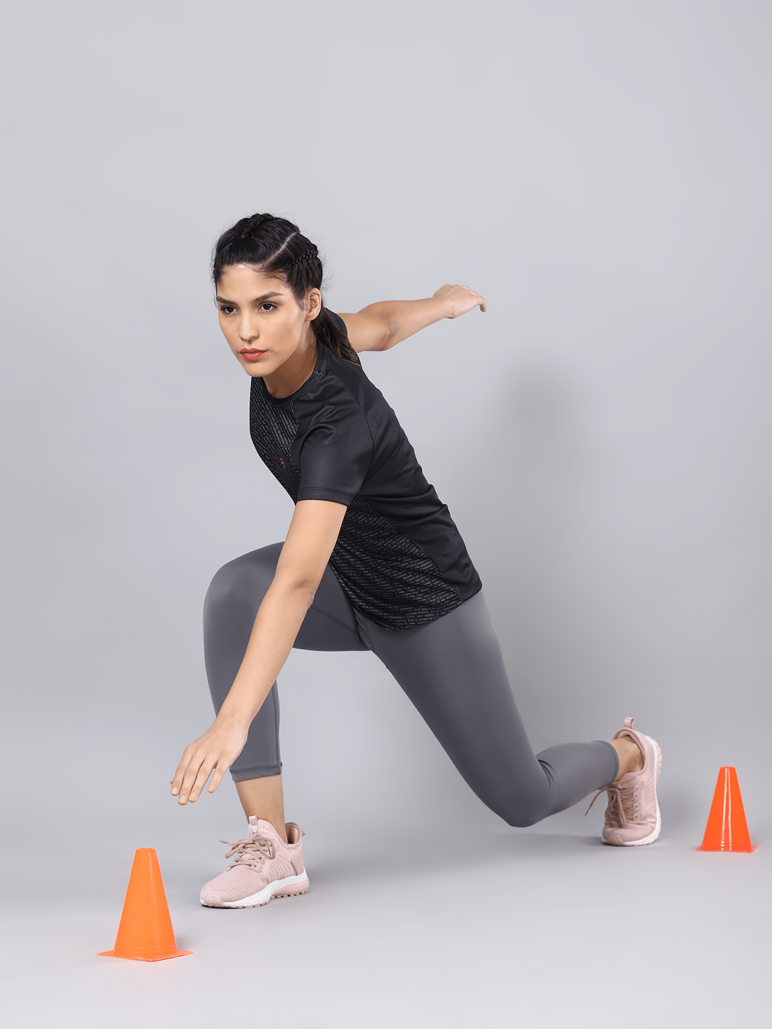 Code Sprint Black Slim Training Tee