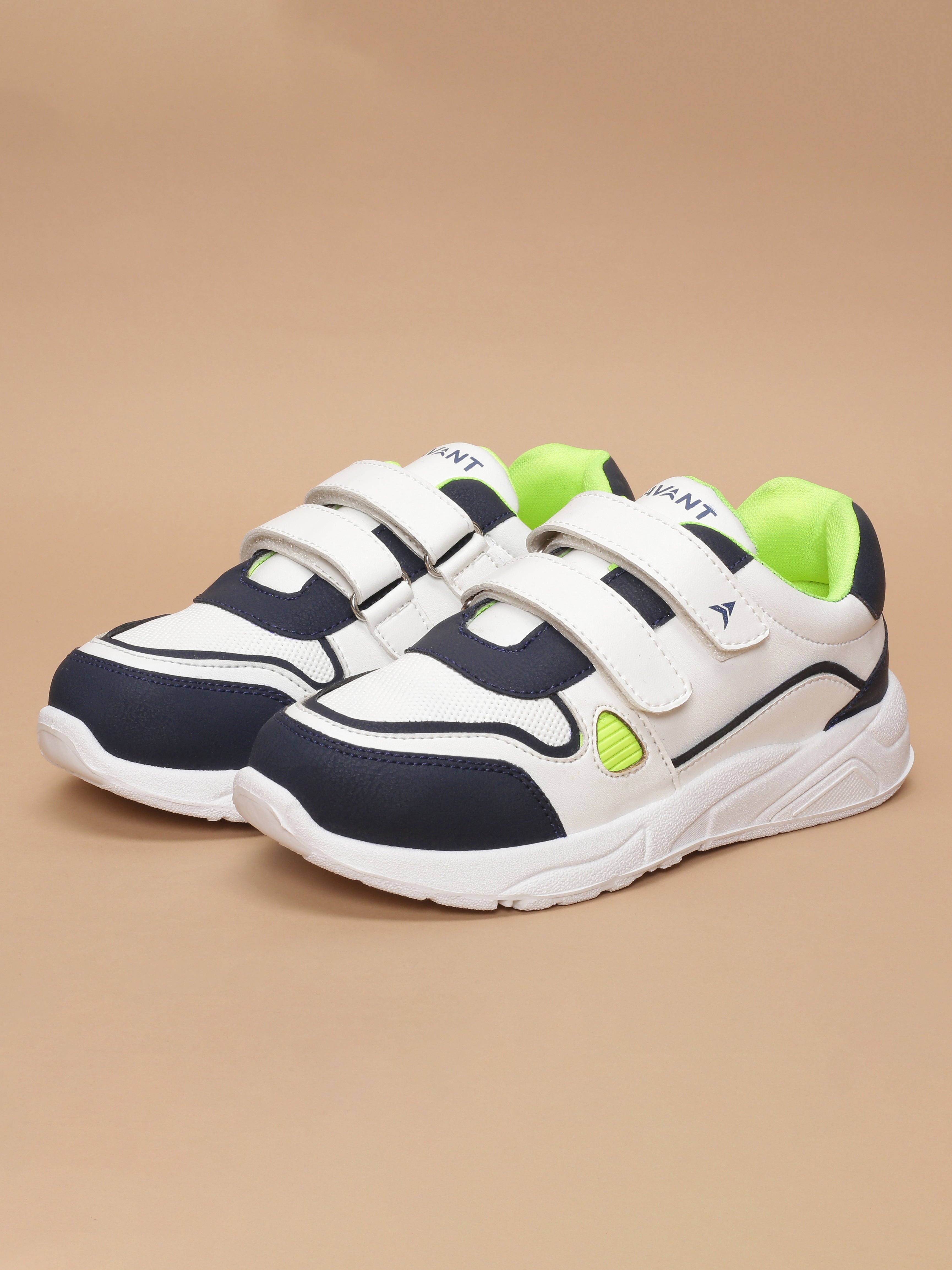 Avant Kids TurboTots Sneaker - White/Navy Blue
