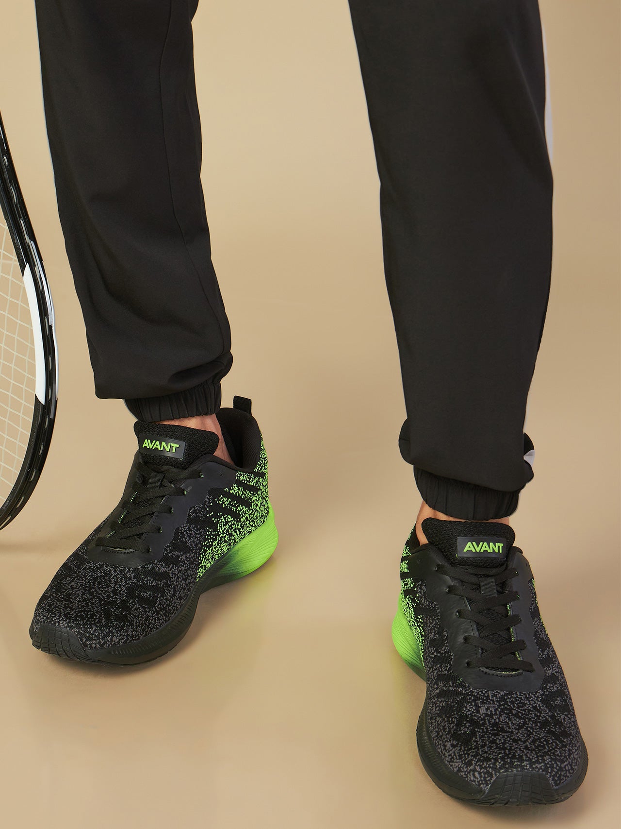 Avant Men's Pebble Running Shoes - Black/Green