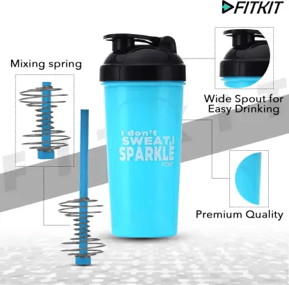 Fitkit FK67.60.003-05 Classic 700 ml Shaker (Pack of 1, Blue)