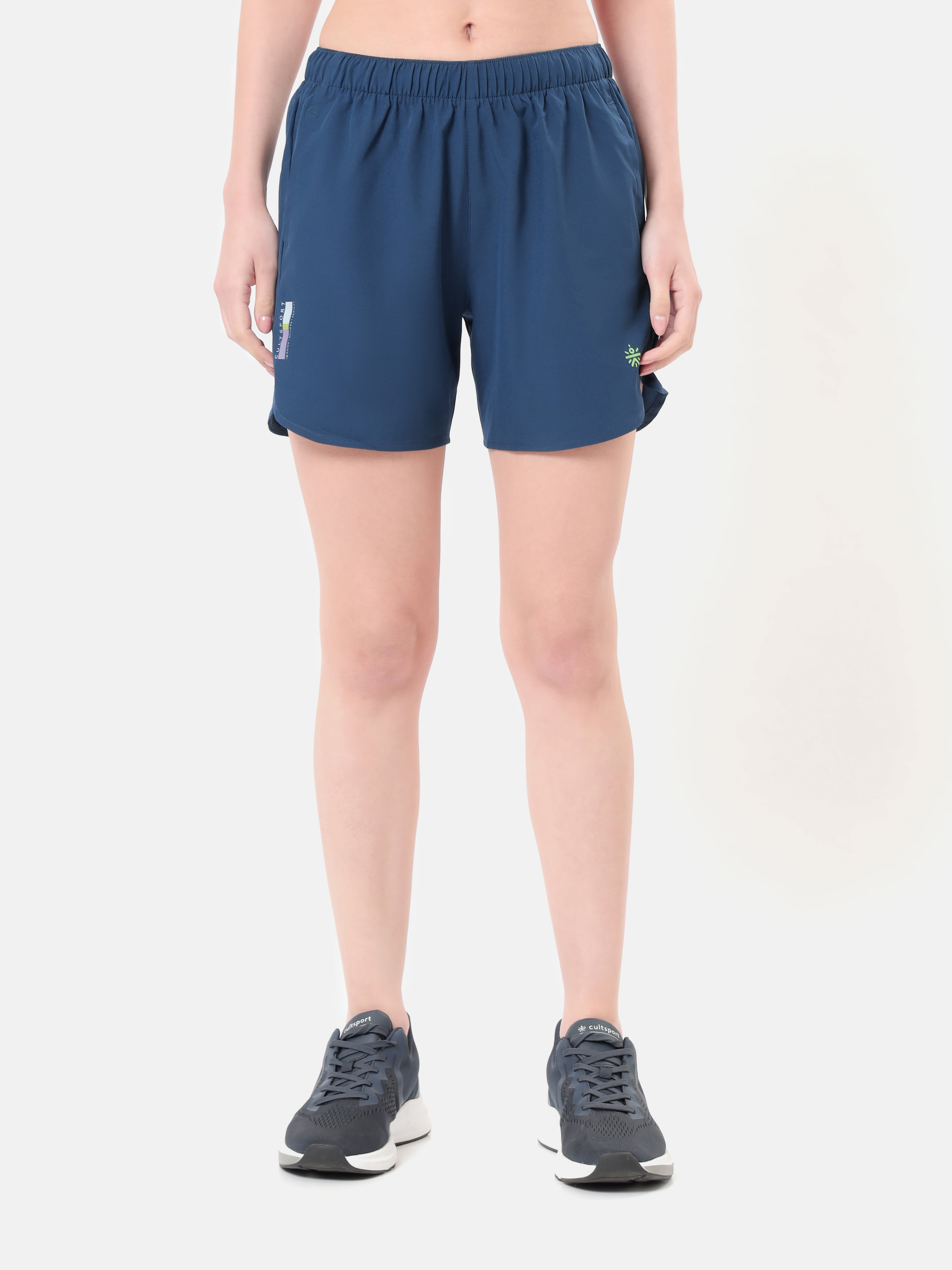 Pack of 2 Solid Shorts with Curved Hem