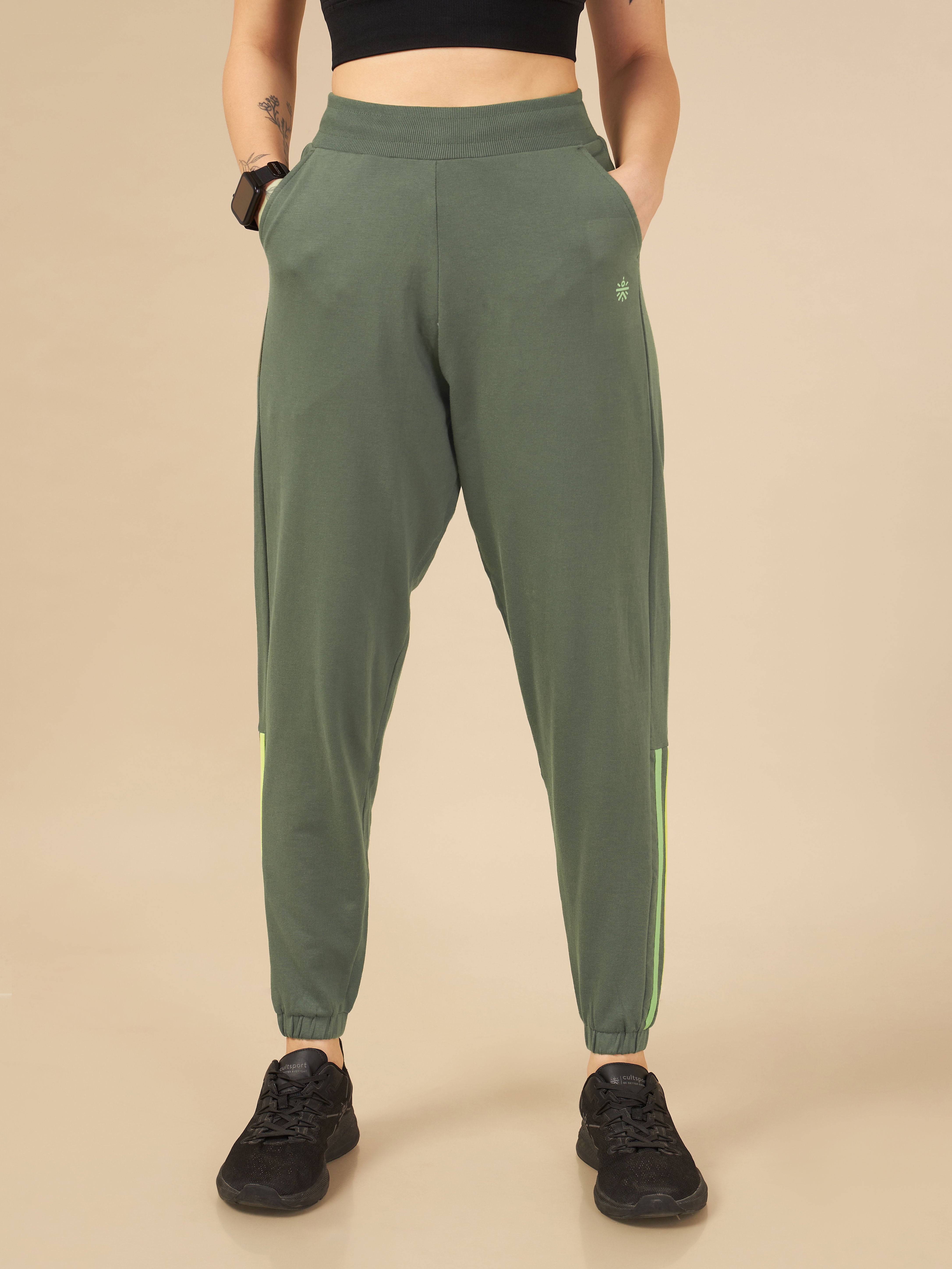 Olive Power Flex Joggers for Women