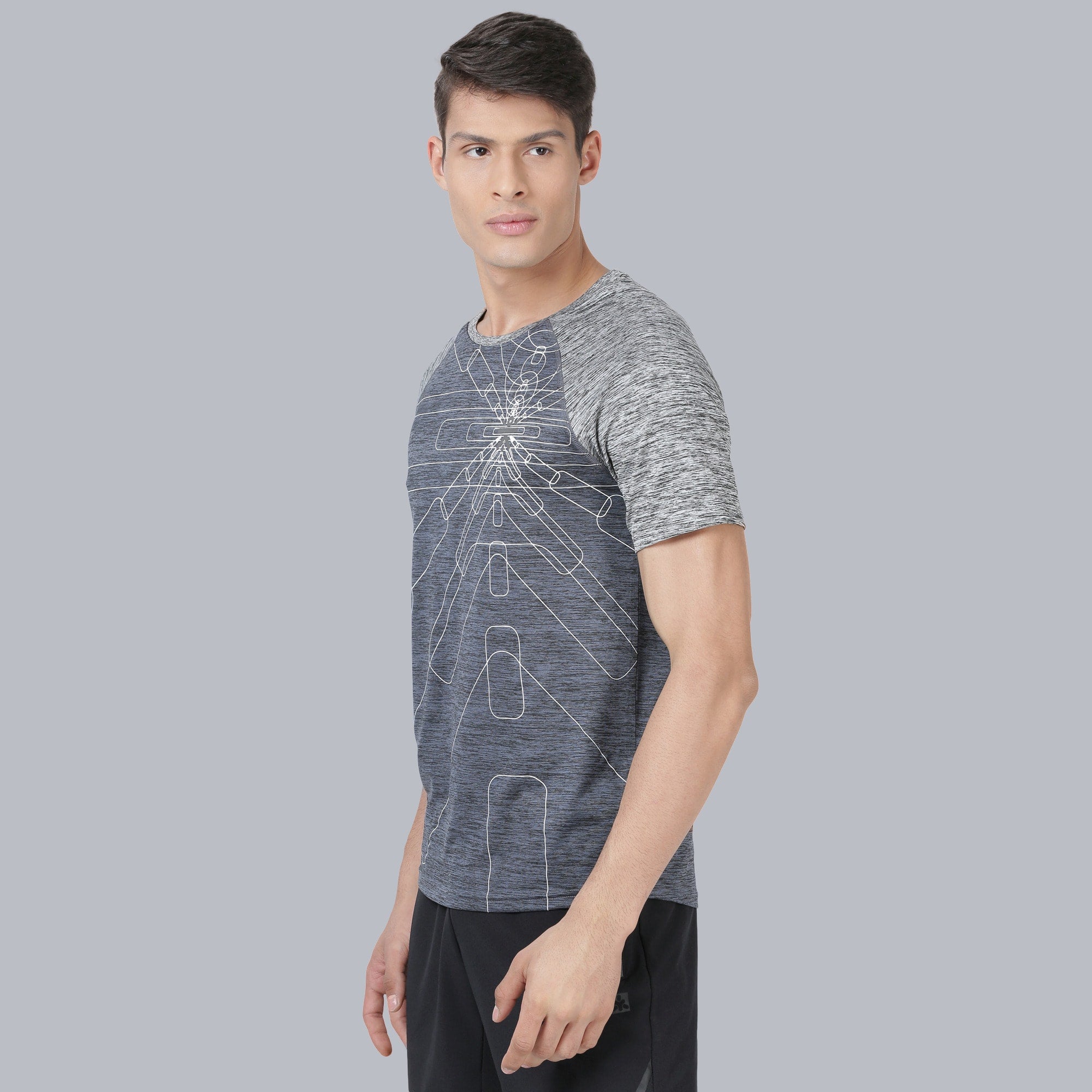 Iconic 2-tone Grey Running Tee