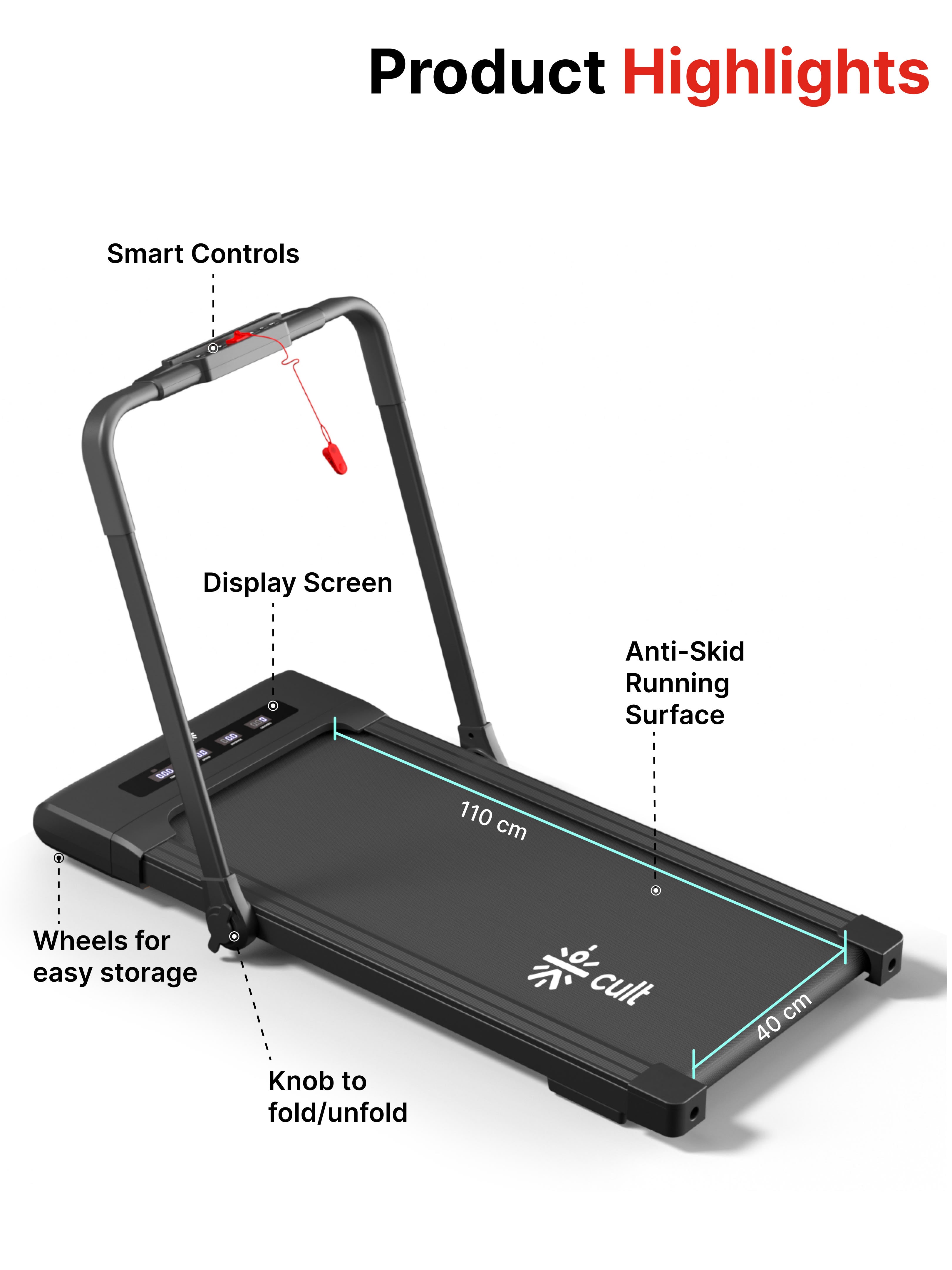 Walking pad Elite 4HP Peak | Max Speed-10kmph | Max Weight-120kg With Remote Access | Walking Pad for Home Use (with 6 months extended warranty)
