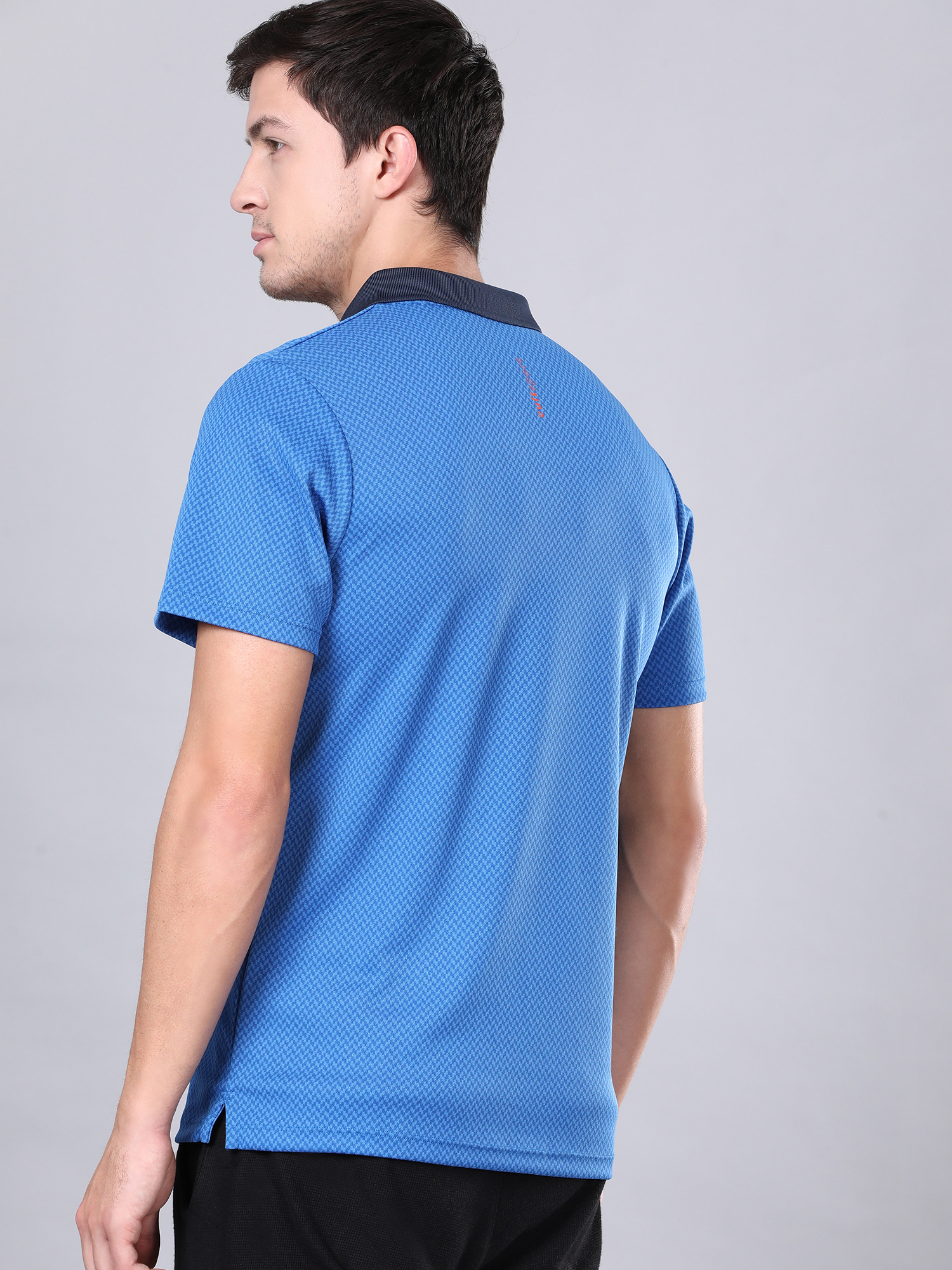 Signature Micro Prints Blue Polo