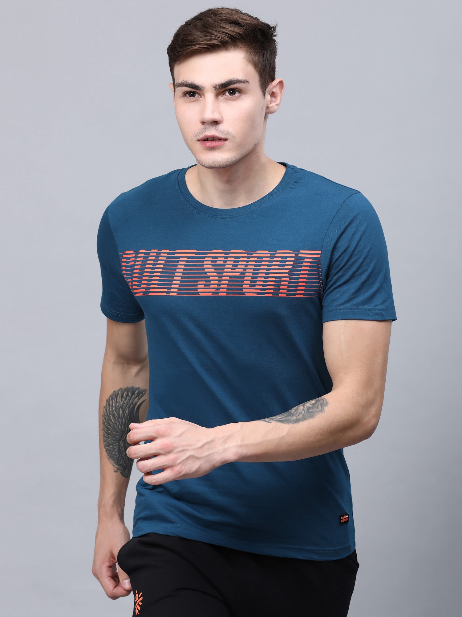 Everydays Bolt  Blue Cotton Tee