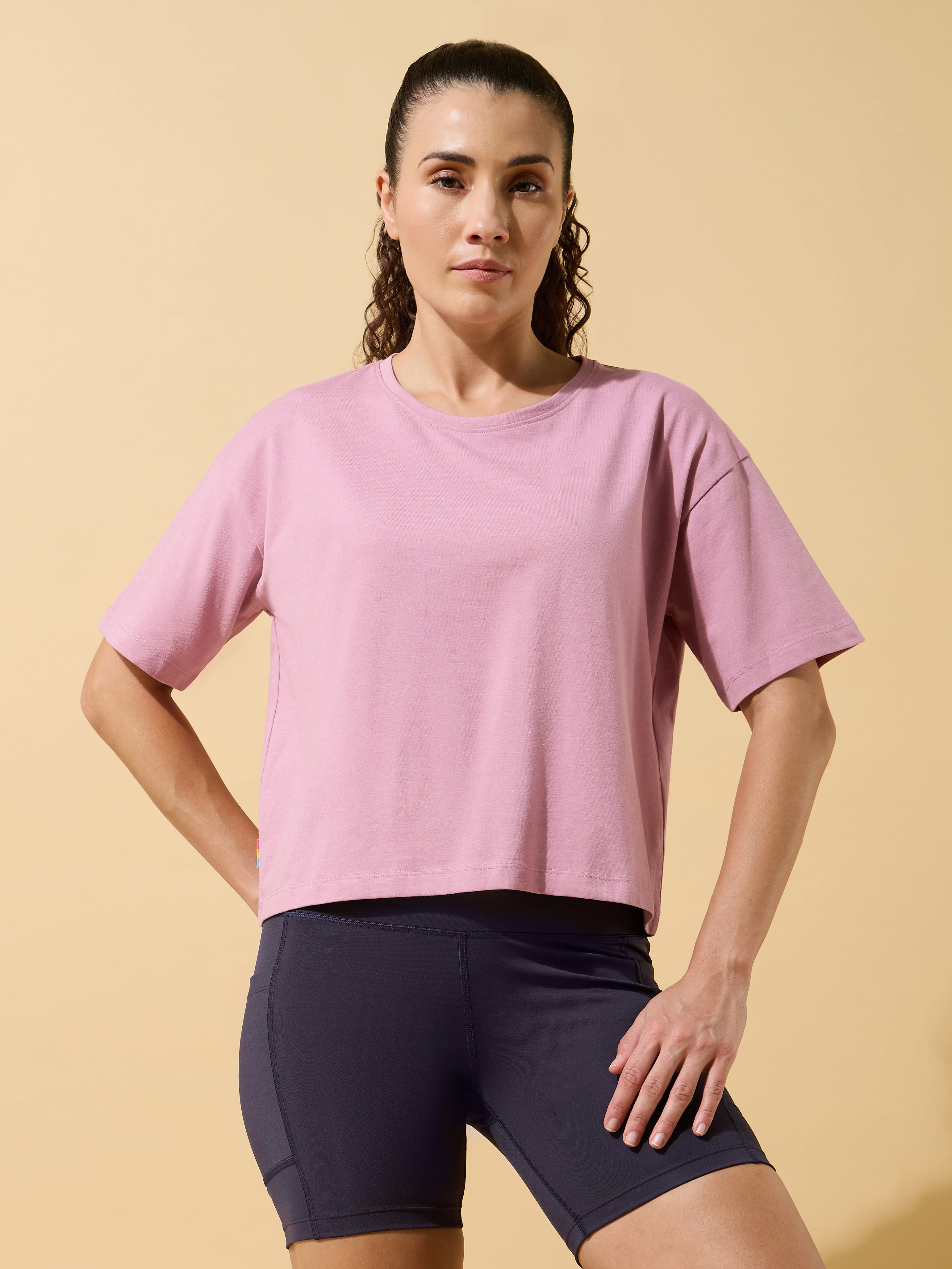 Sporty Chic Boxy Crop T-shirt