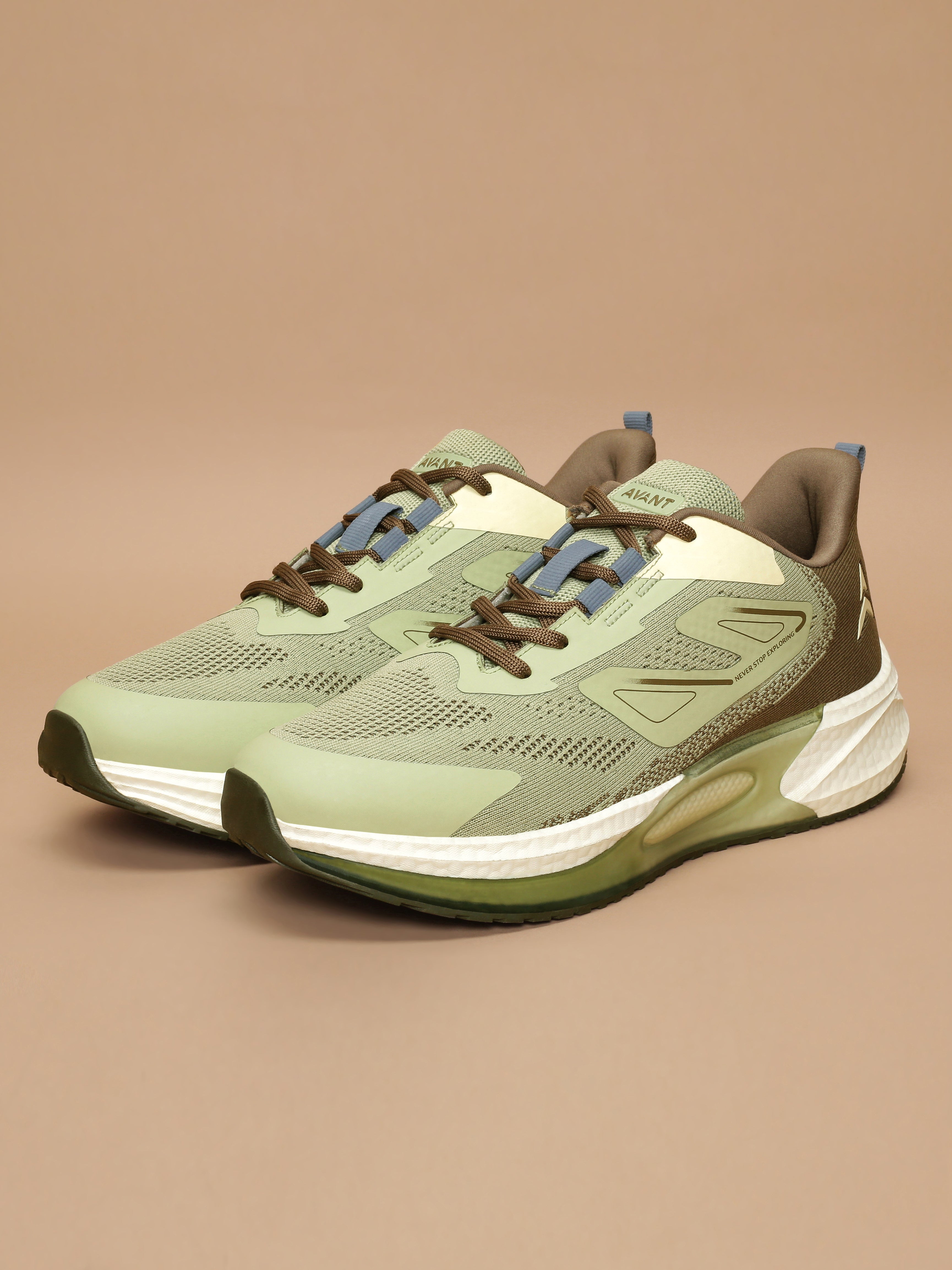 Avant Men's Gravitas Running Shoes - Green/Brown