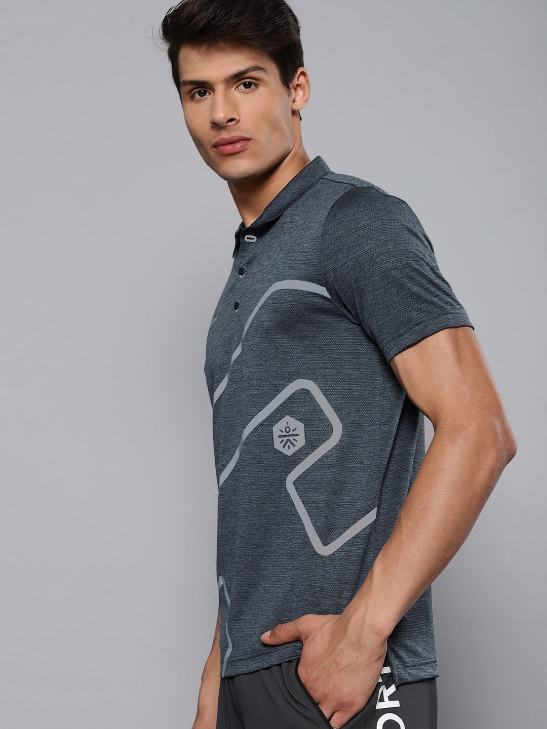 Blakout Sheen Grey Relaxed Polo