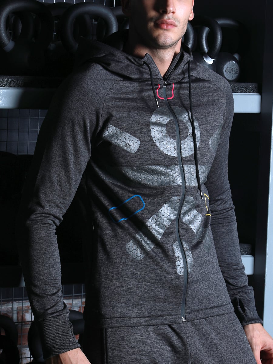Men Charcoal Signature Training Hoodie