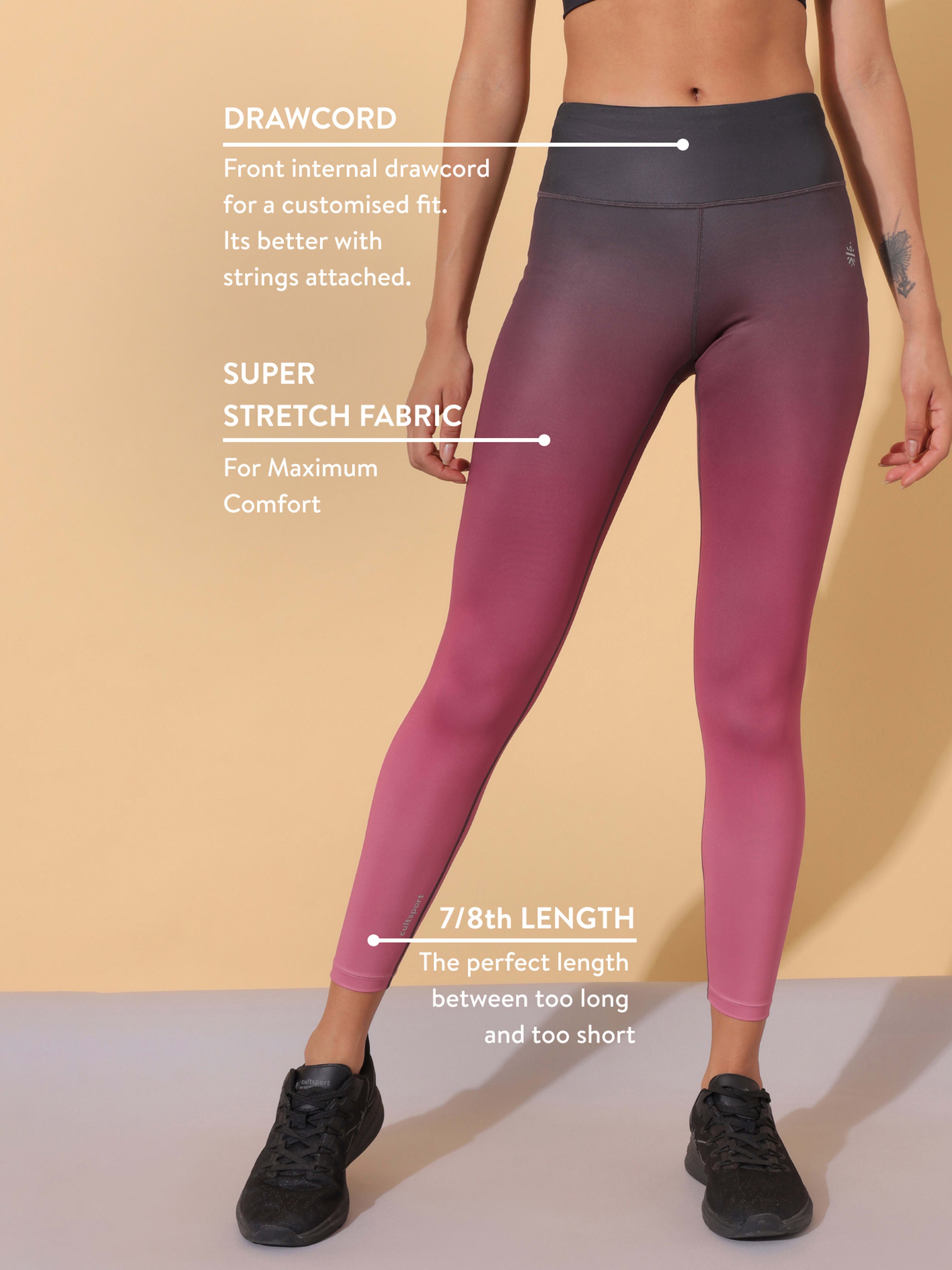 Wine AbsoluteFit Ombre Tights