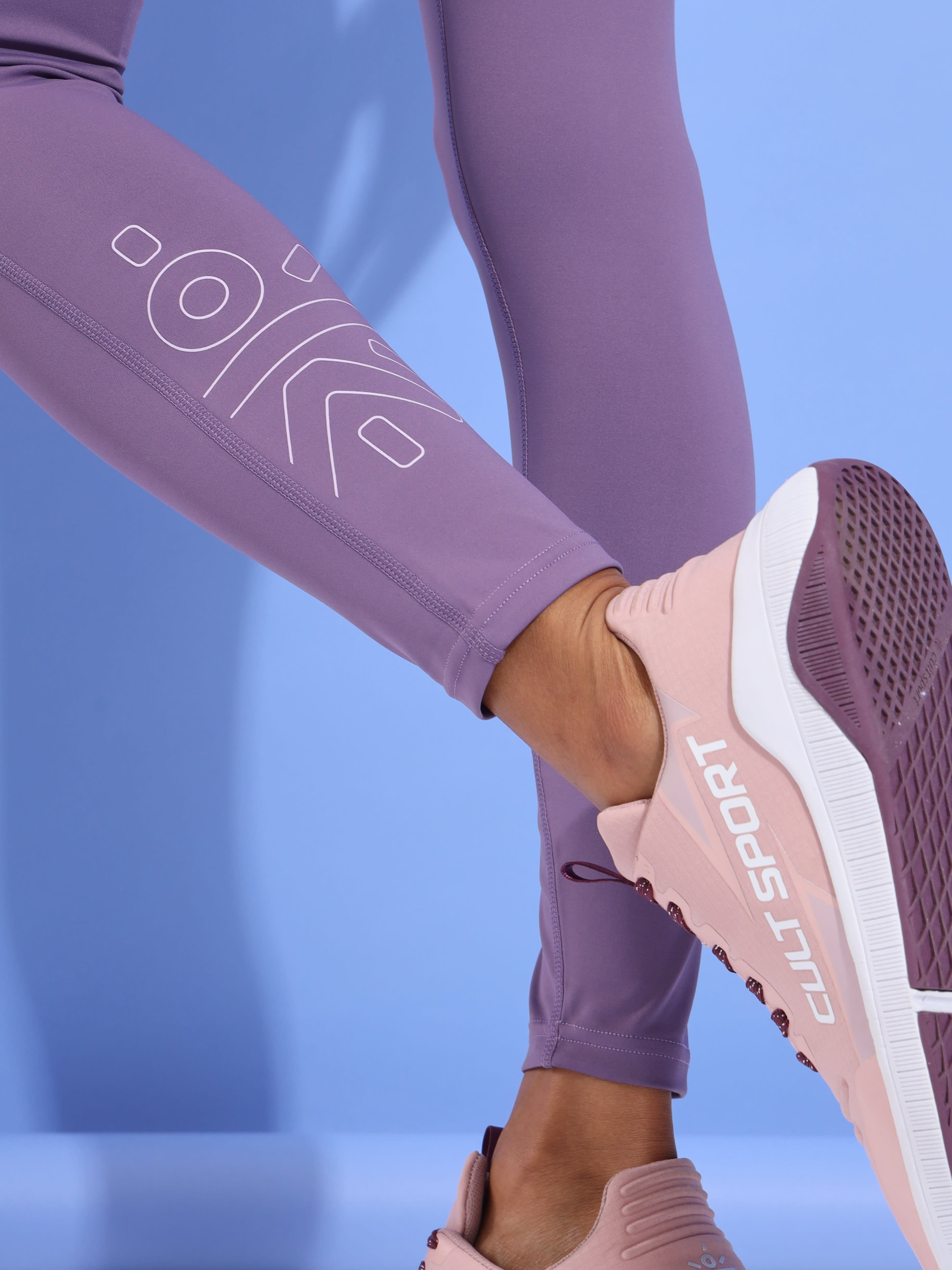 Purple All Day Active Solid Tights for Women