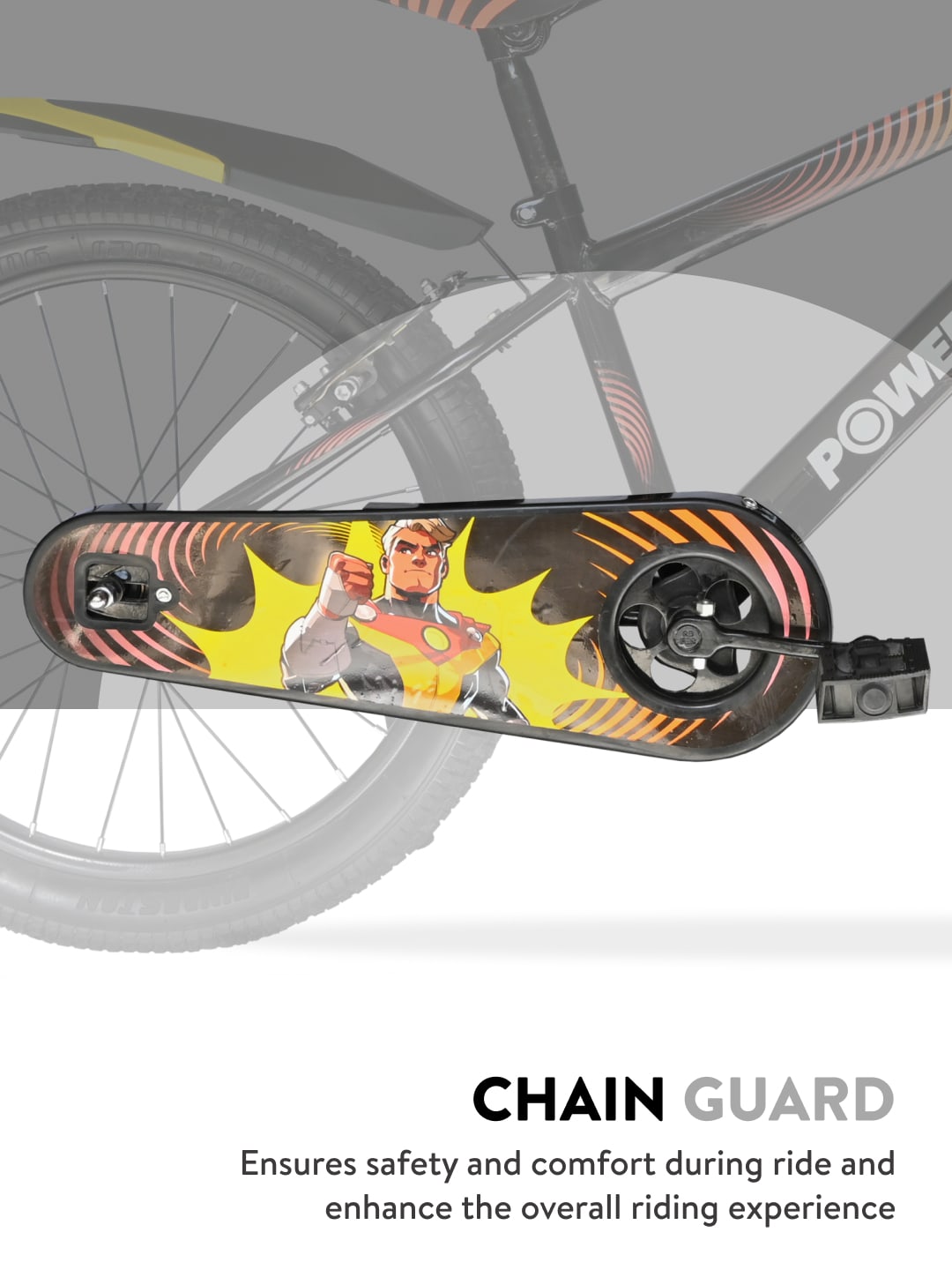 Power 20T Black Steel Kids Bike with Single Wall Rim, Rigid Fork and Free Trainer Sessions and Cycling Event