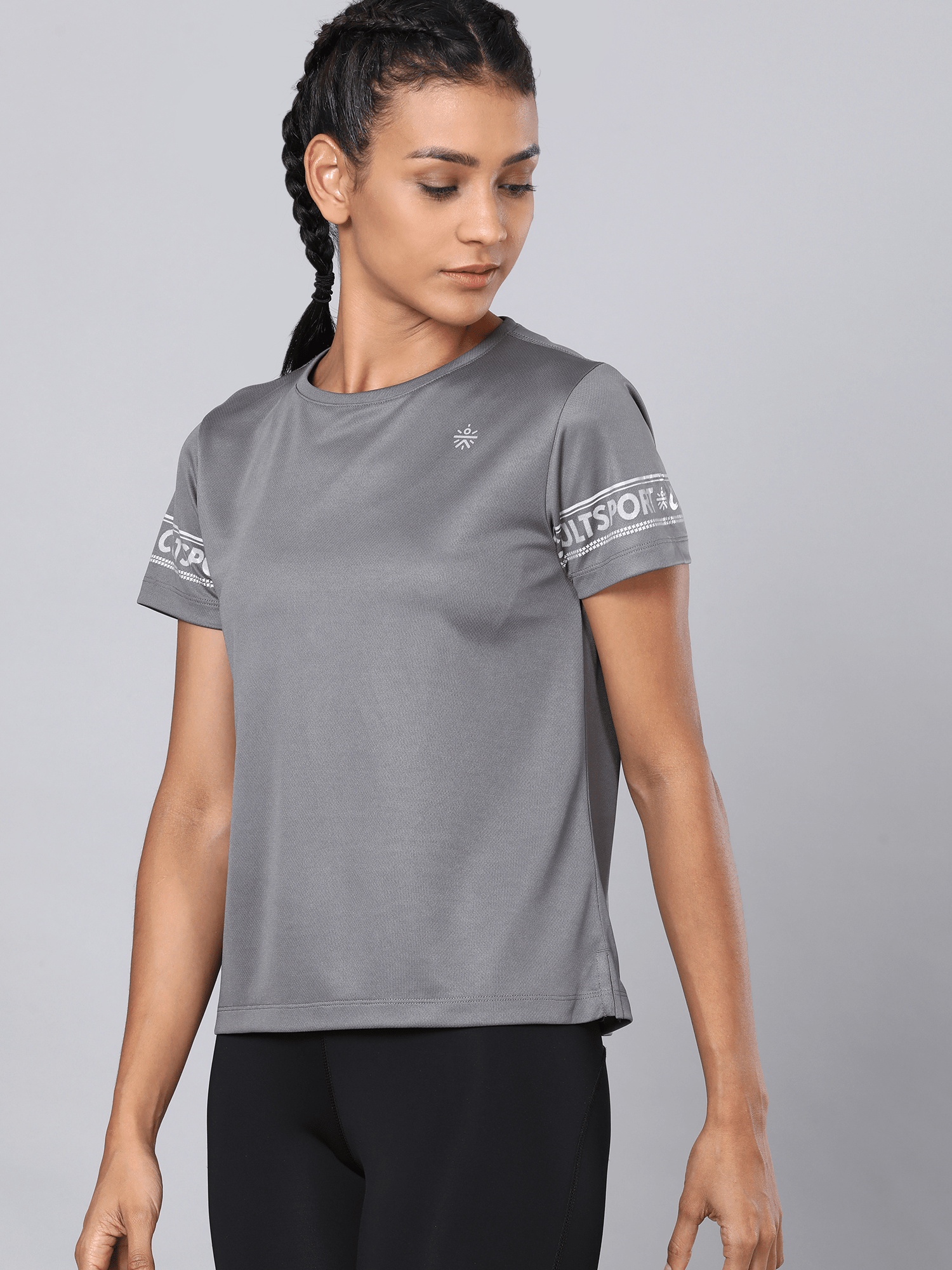 Code Hustle Grey Workout Tee