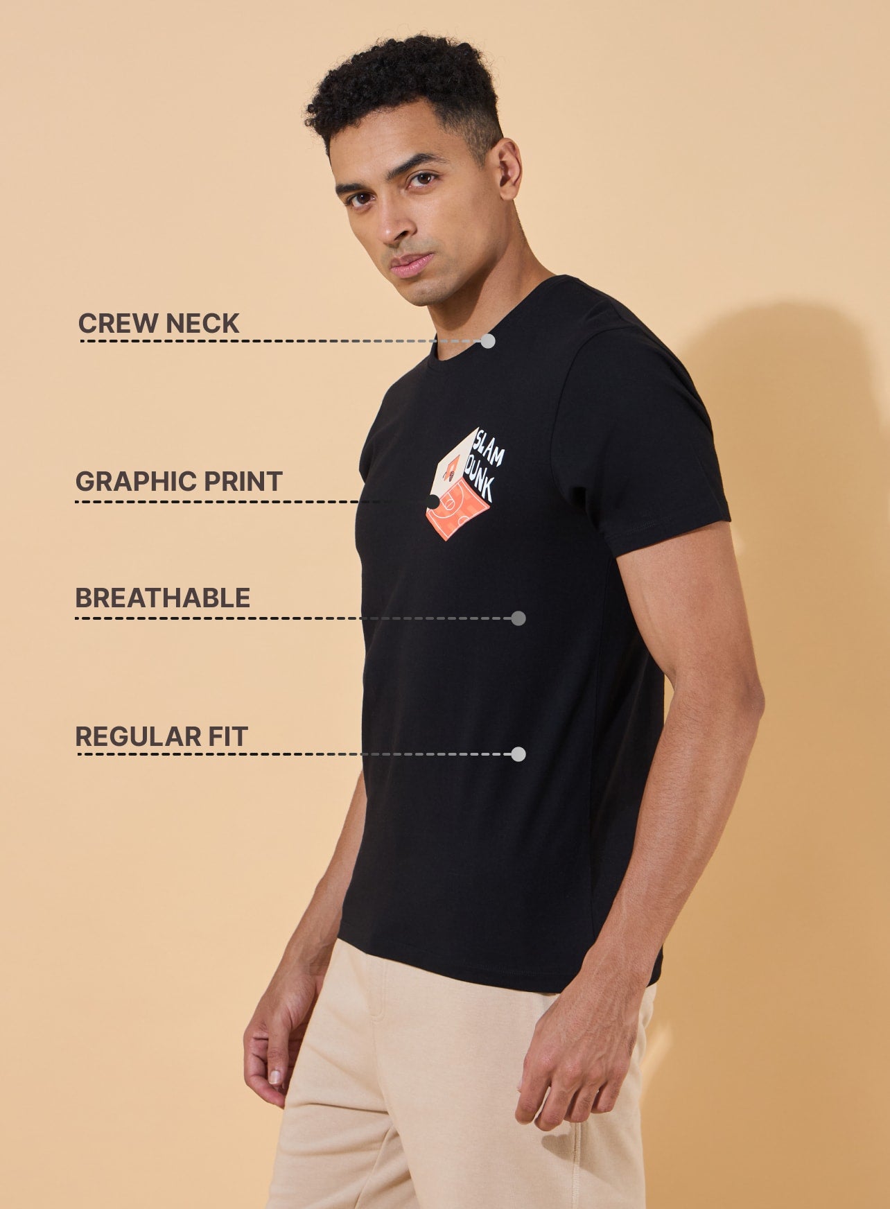 Slam Dunk Miniature Print T-shirt