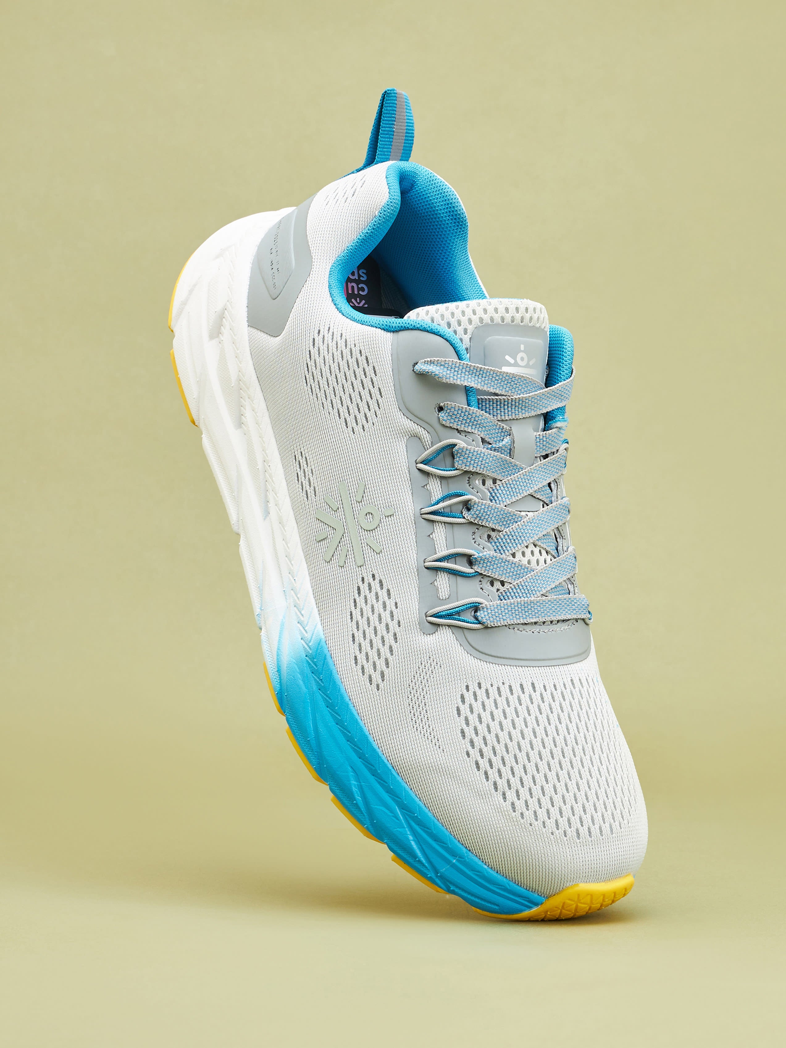 cult EZ+ Ryde Men Running Shoes - Ash Grey/Turquoise Blue