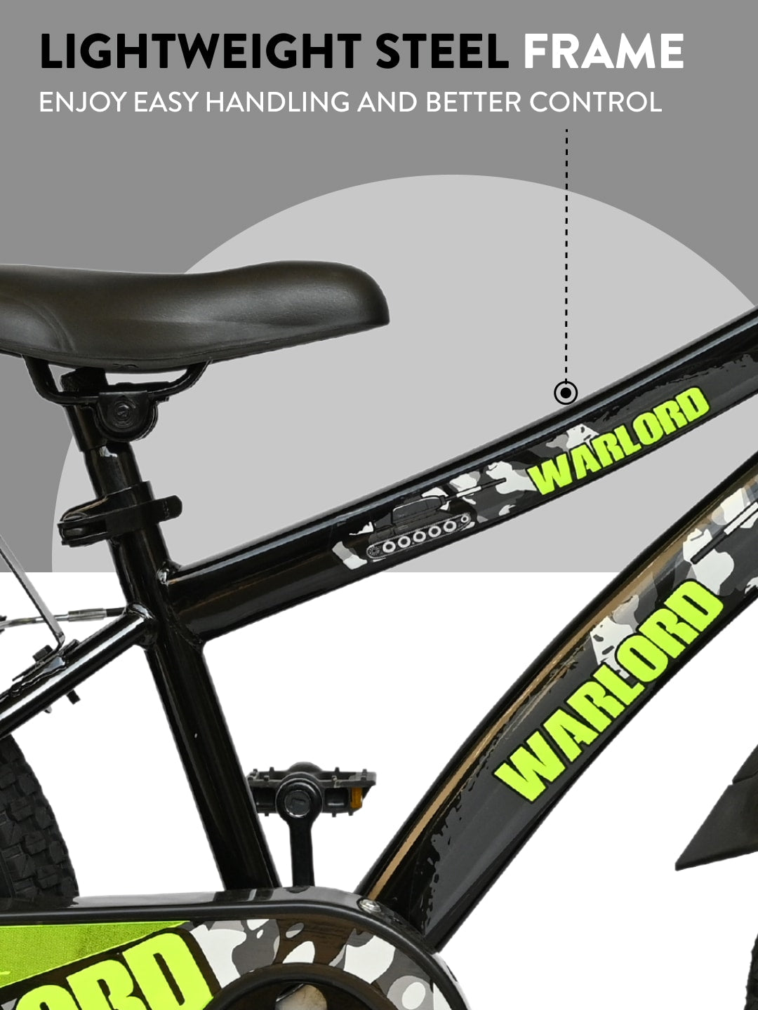 Warlord 20T Steel Frame Kids Bike Black