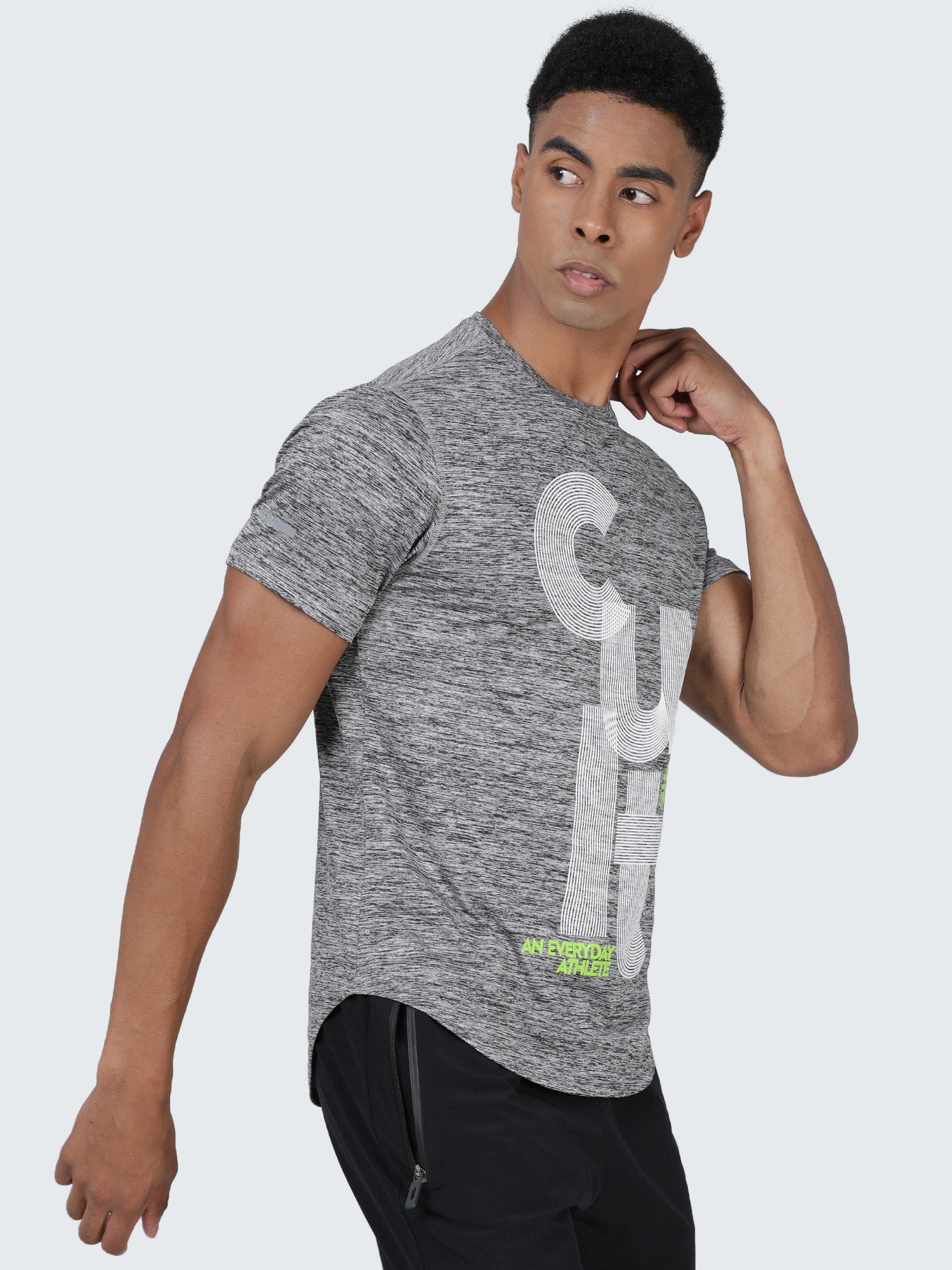 Signature Cult Light Grey Casual Tee