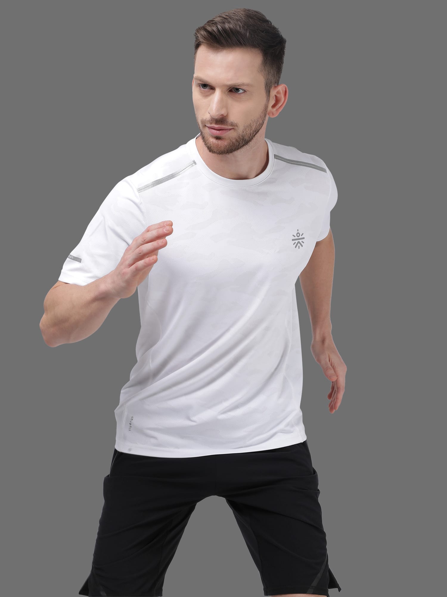 Vital Blaze White Running Relaxed Tee