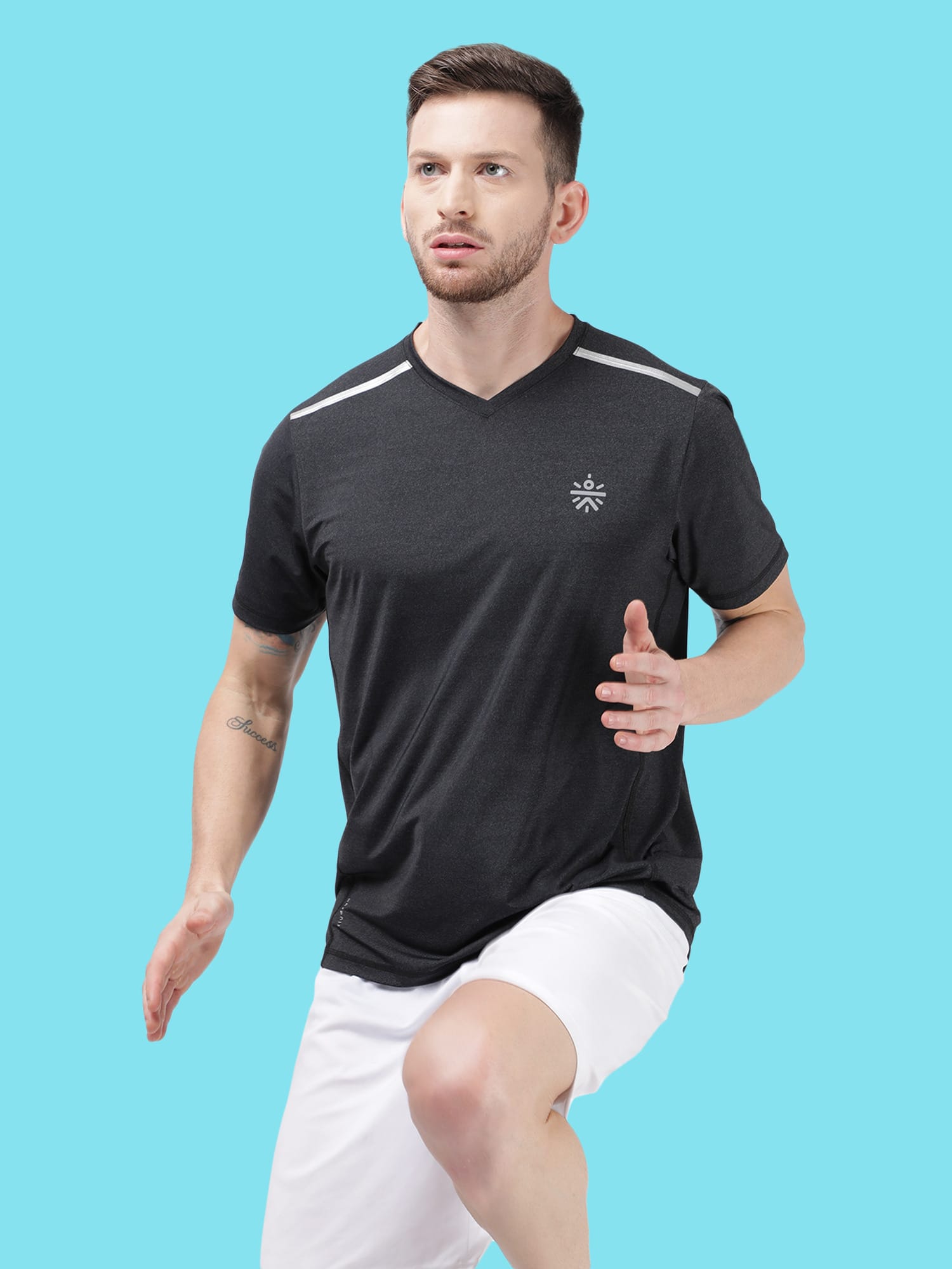 Vital Vent Black Running Relaxed Tee