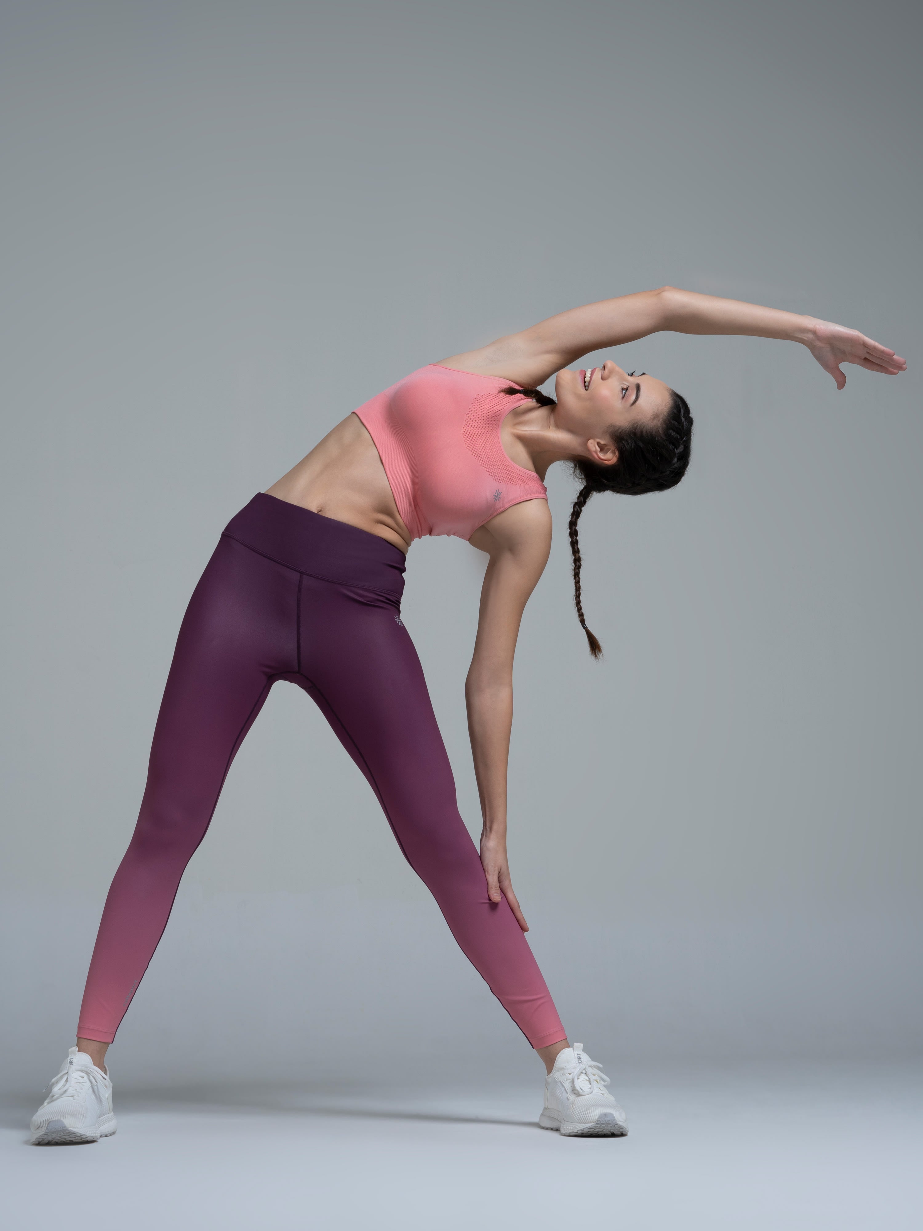 Wine Absolute Fit Ombre Print Tights