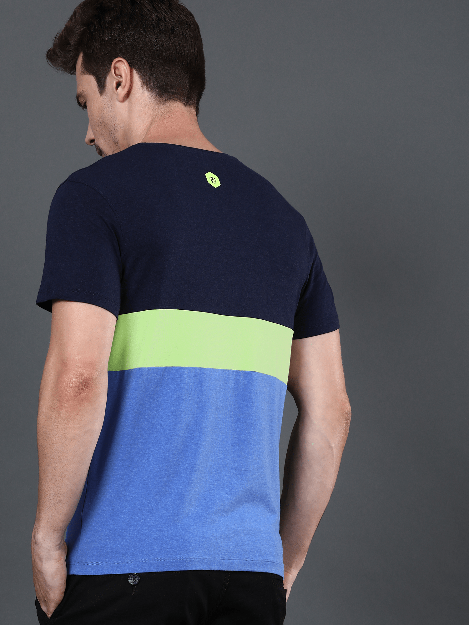 Bamboo Snug Navy Lime Casual Tee