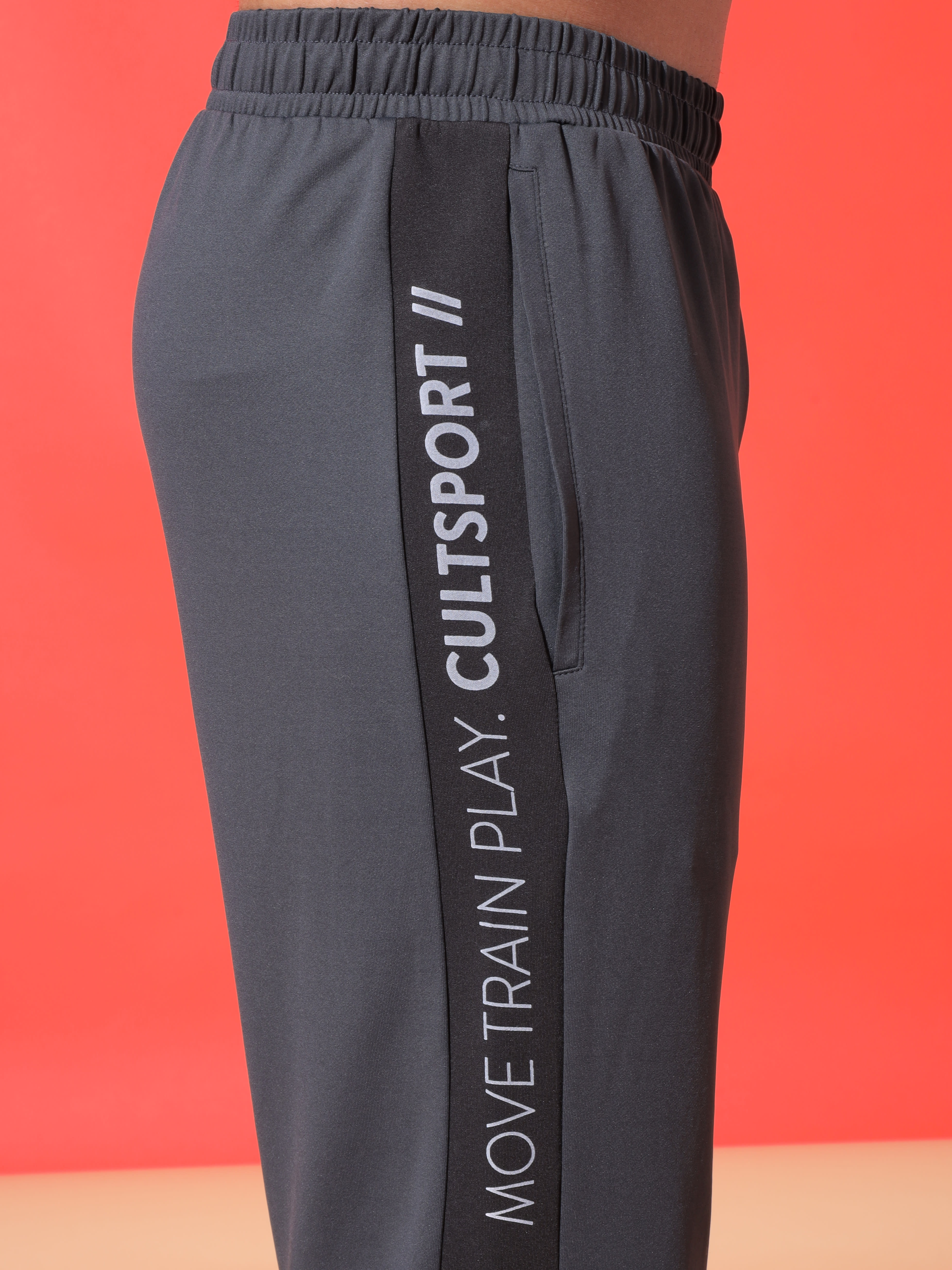 Printed Panel Stretch Trackpants