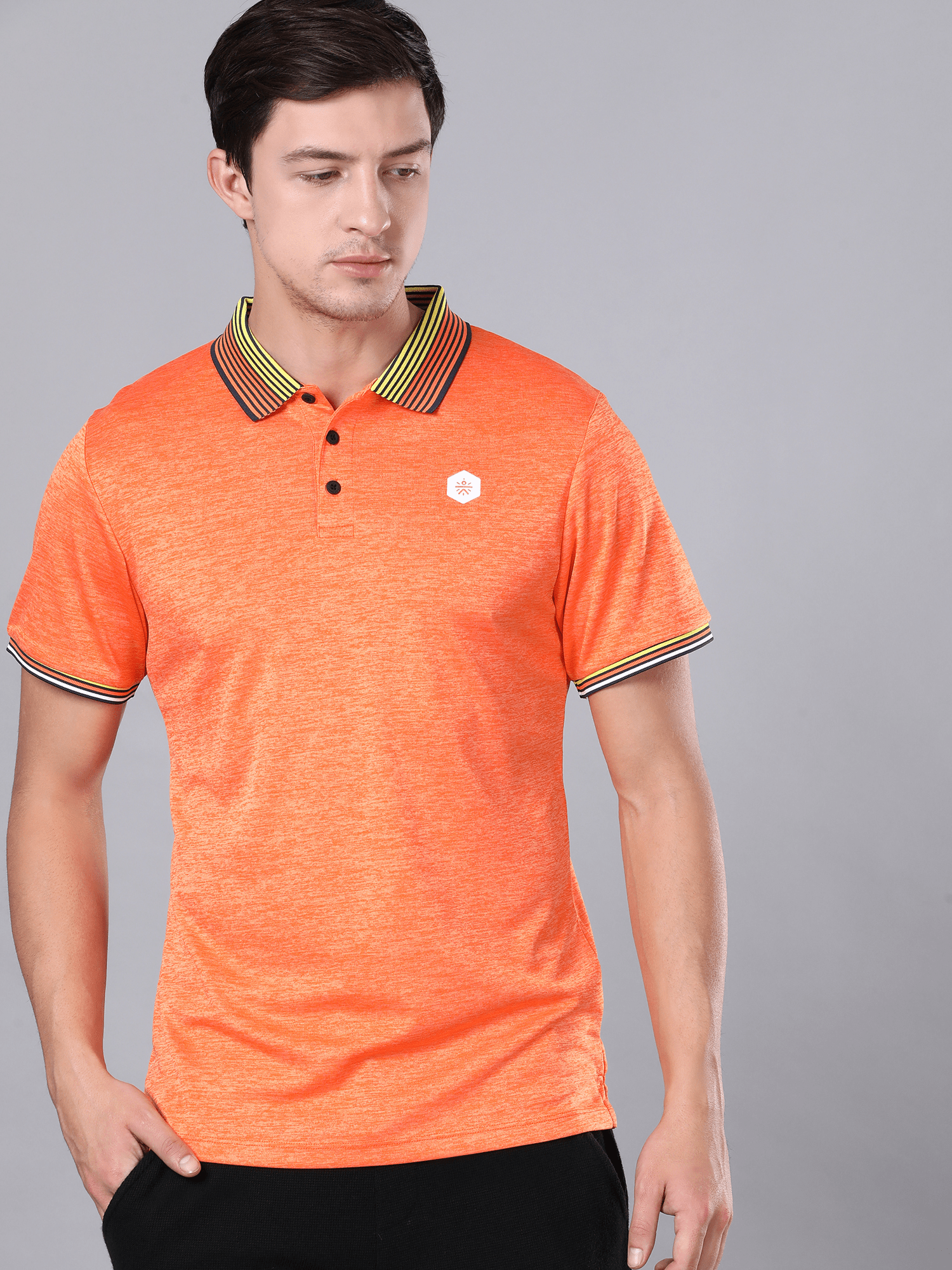 Signature Tri color Orange Polo