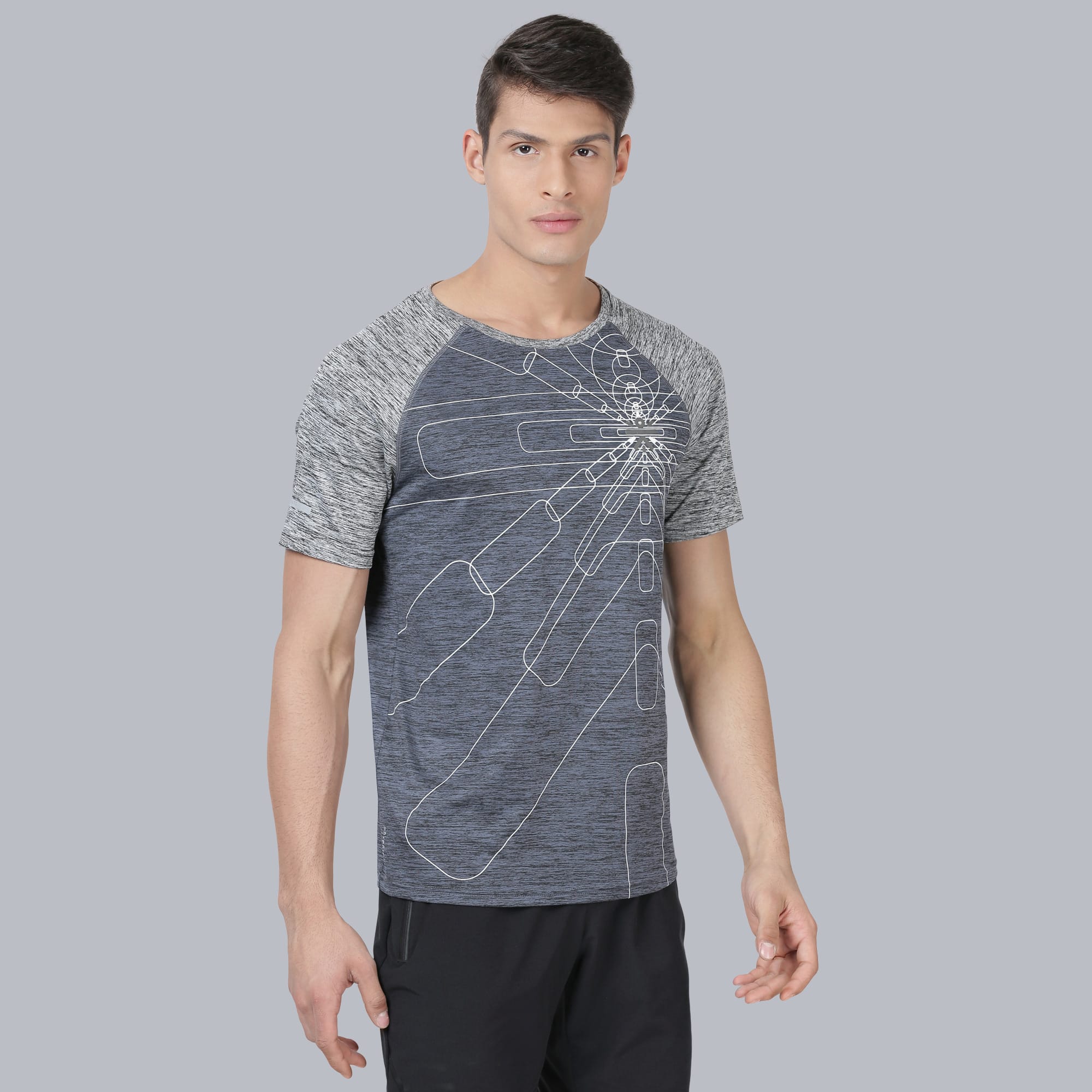 Iconic 2-tone Grey Running Tee