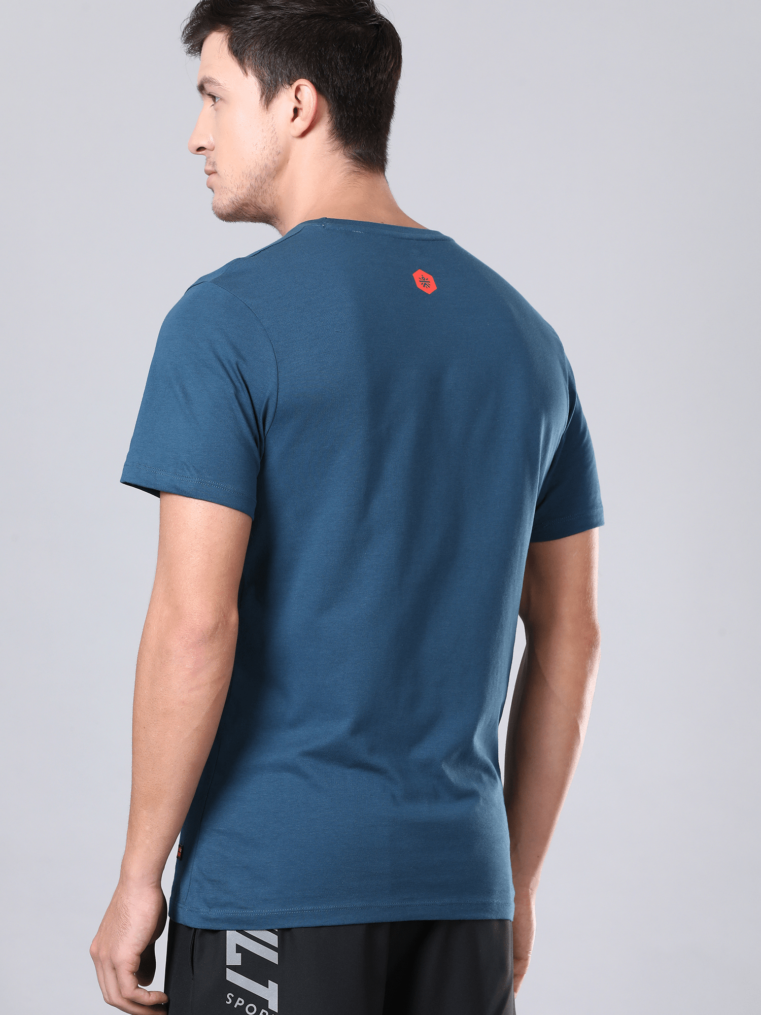 Flydry Cotton SolidTeal Workout Tee