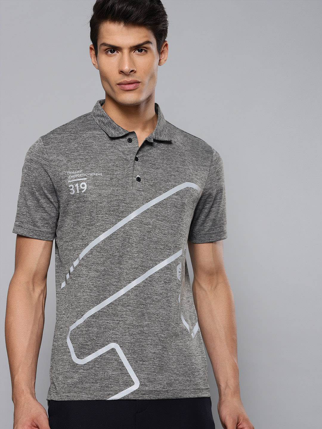 Blakout Sheen Light Grey Relaxed Polo