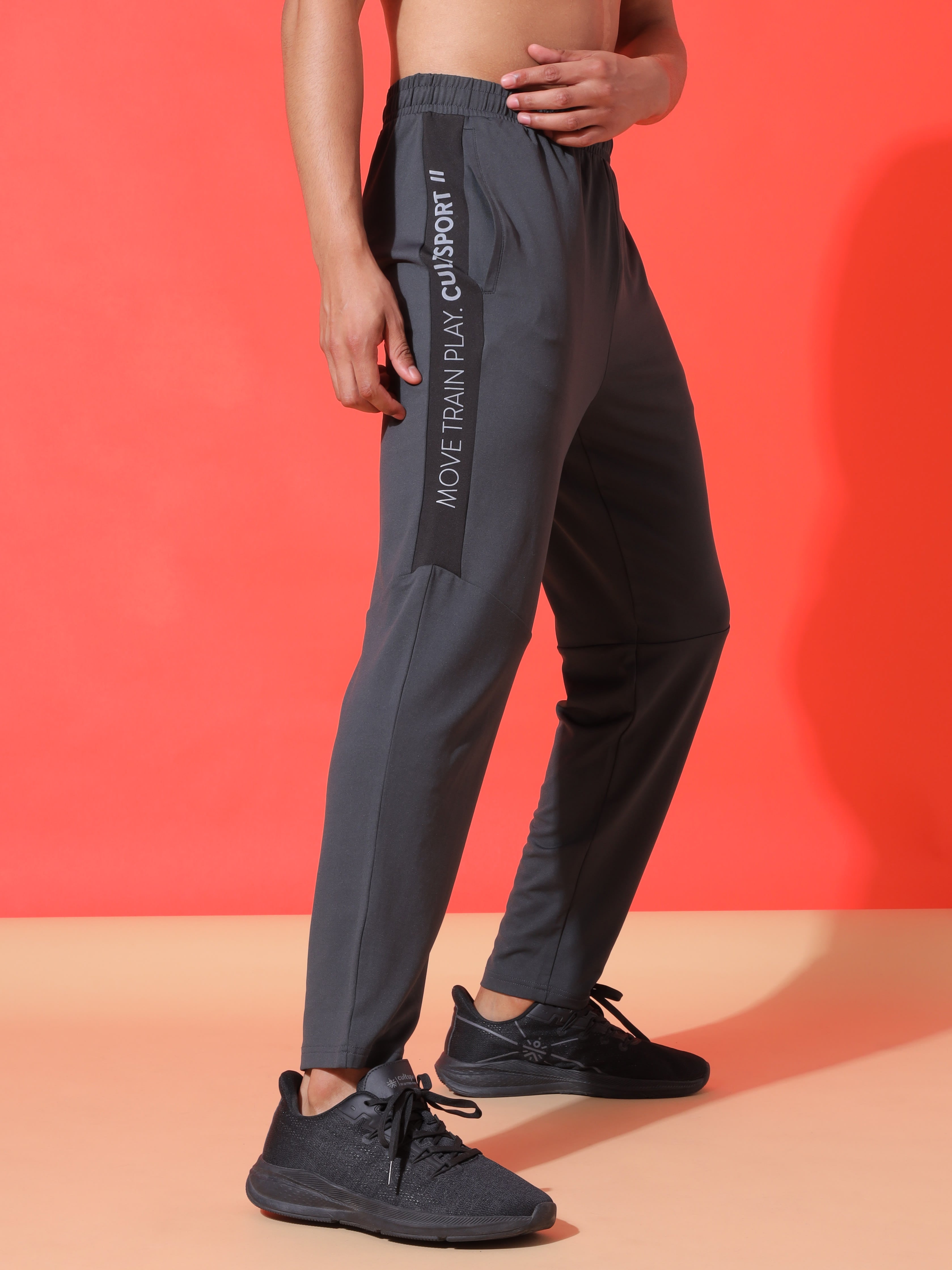Printed Panel Stretch Trackpants