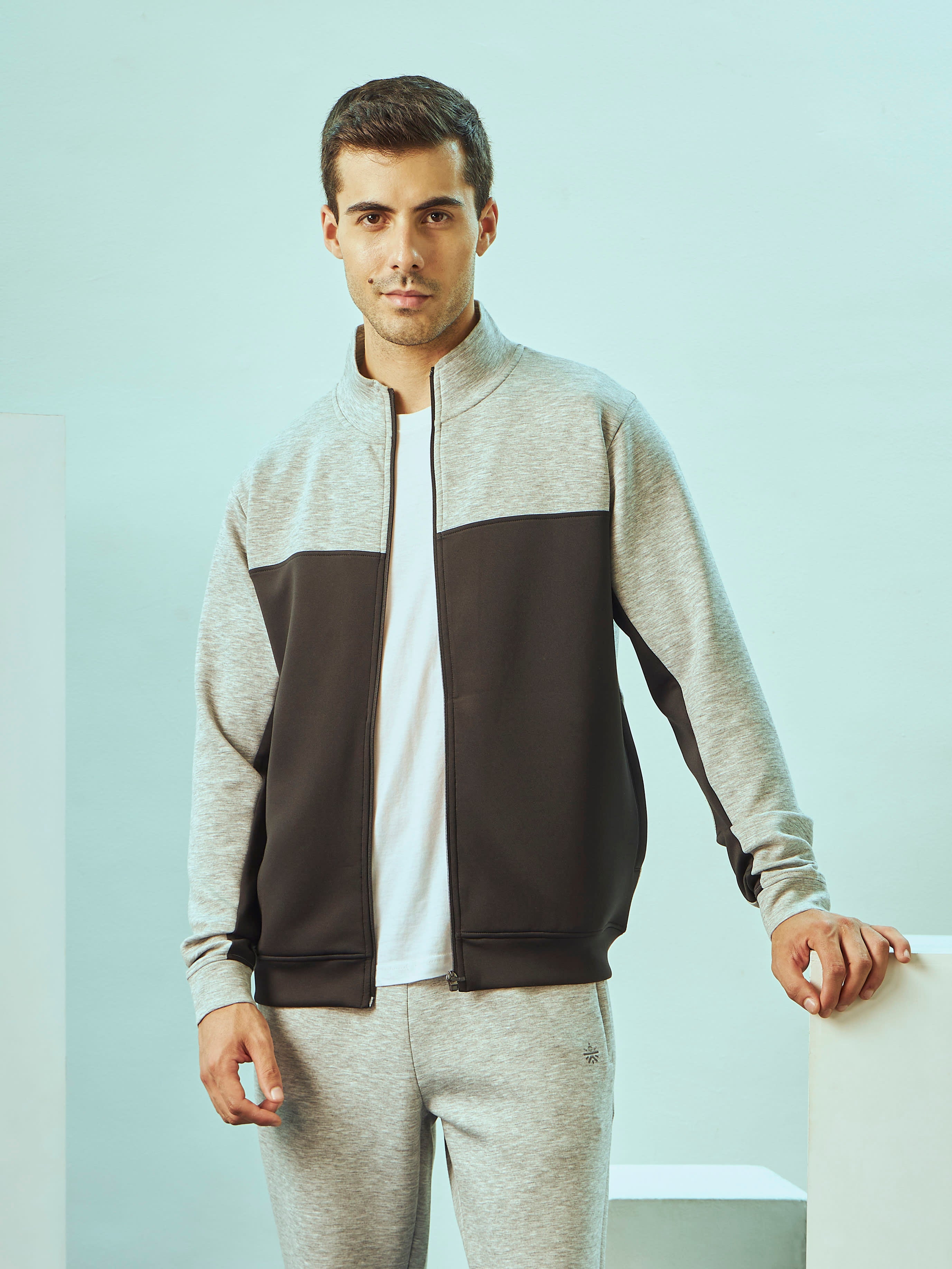 Coulourblock Jacket with Side Pockets