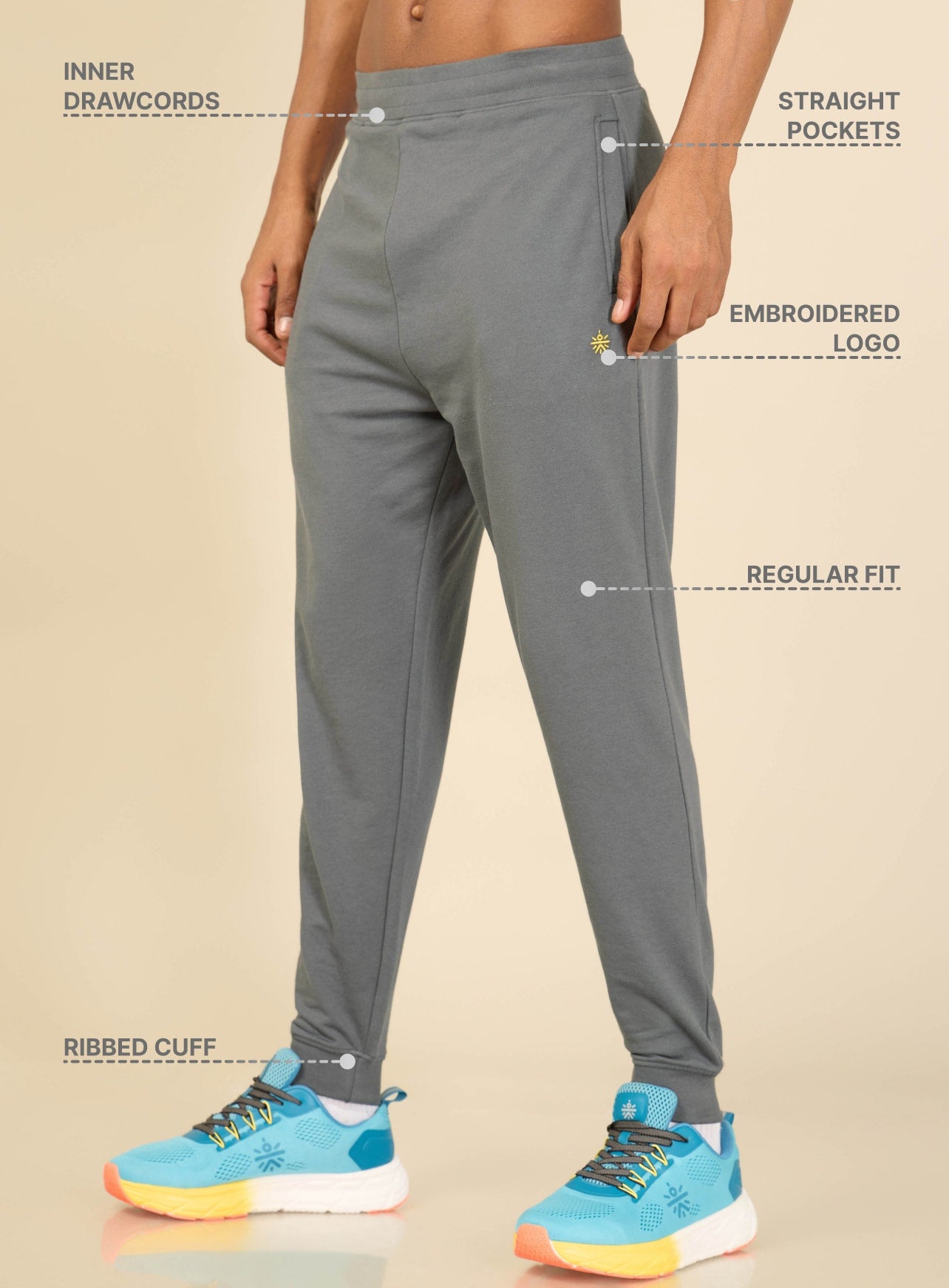 Men Grey Cult Leisure Joggers