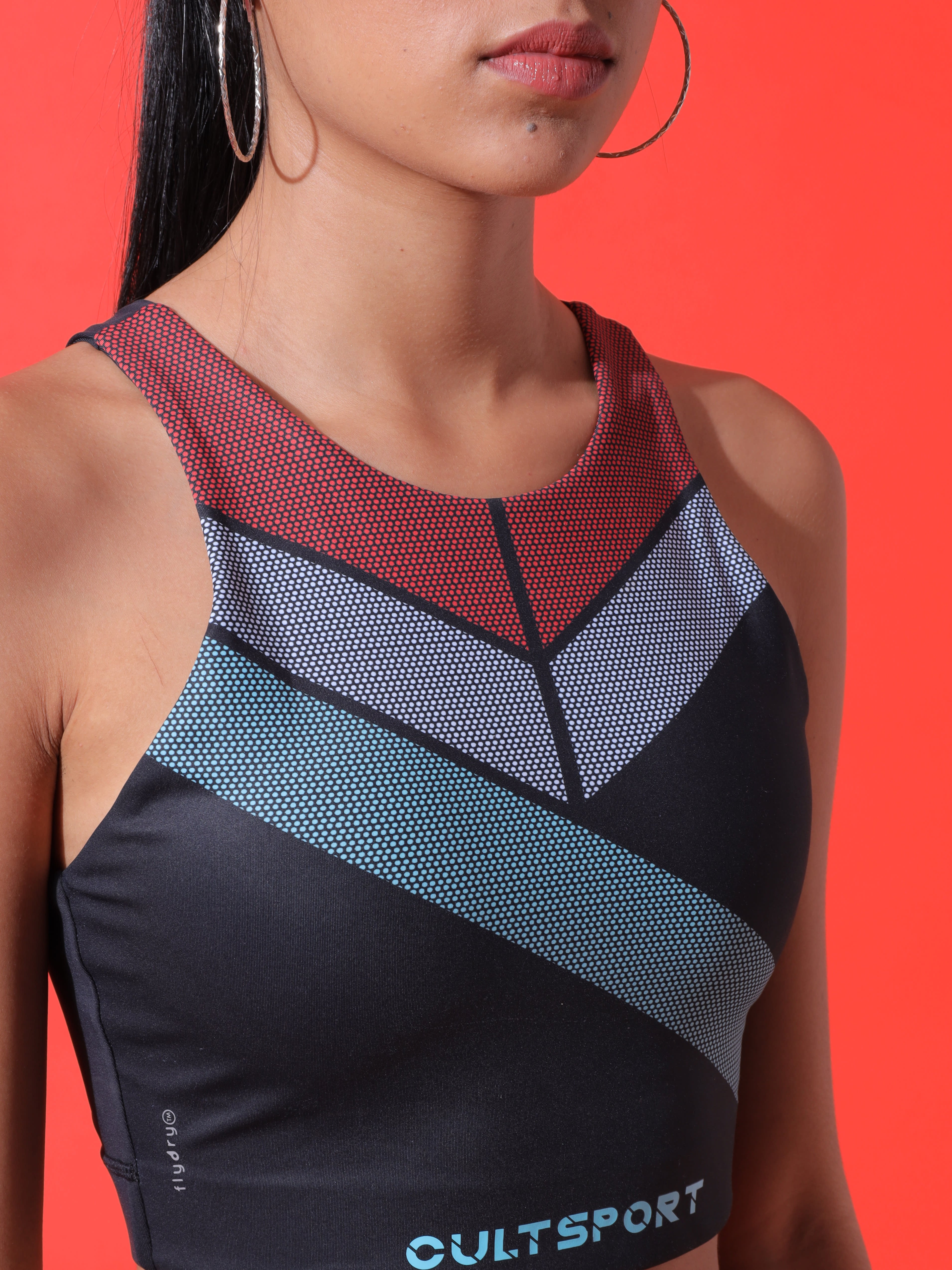 Halftone Print Sports Bra